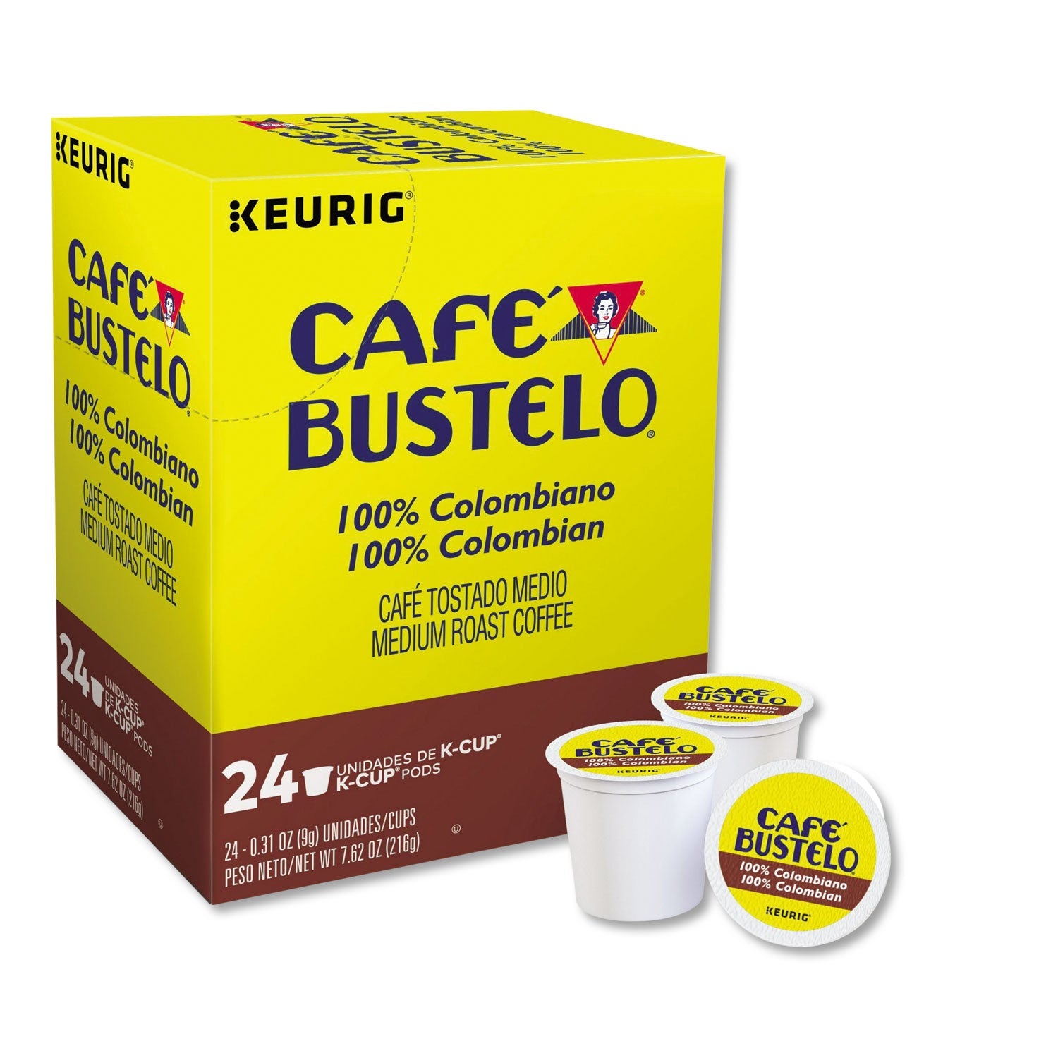 Café Bustelo 100 Percent Colombian K-Cups, 24/box