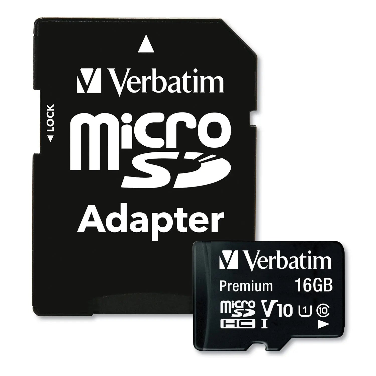 Verbatim® 16gb Premium Microsdhc Memory Card With Adapter, Uhs-I V10 U1 Class 10, Up To 80mb/s Read Speed