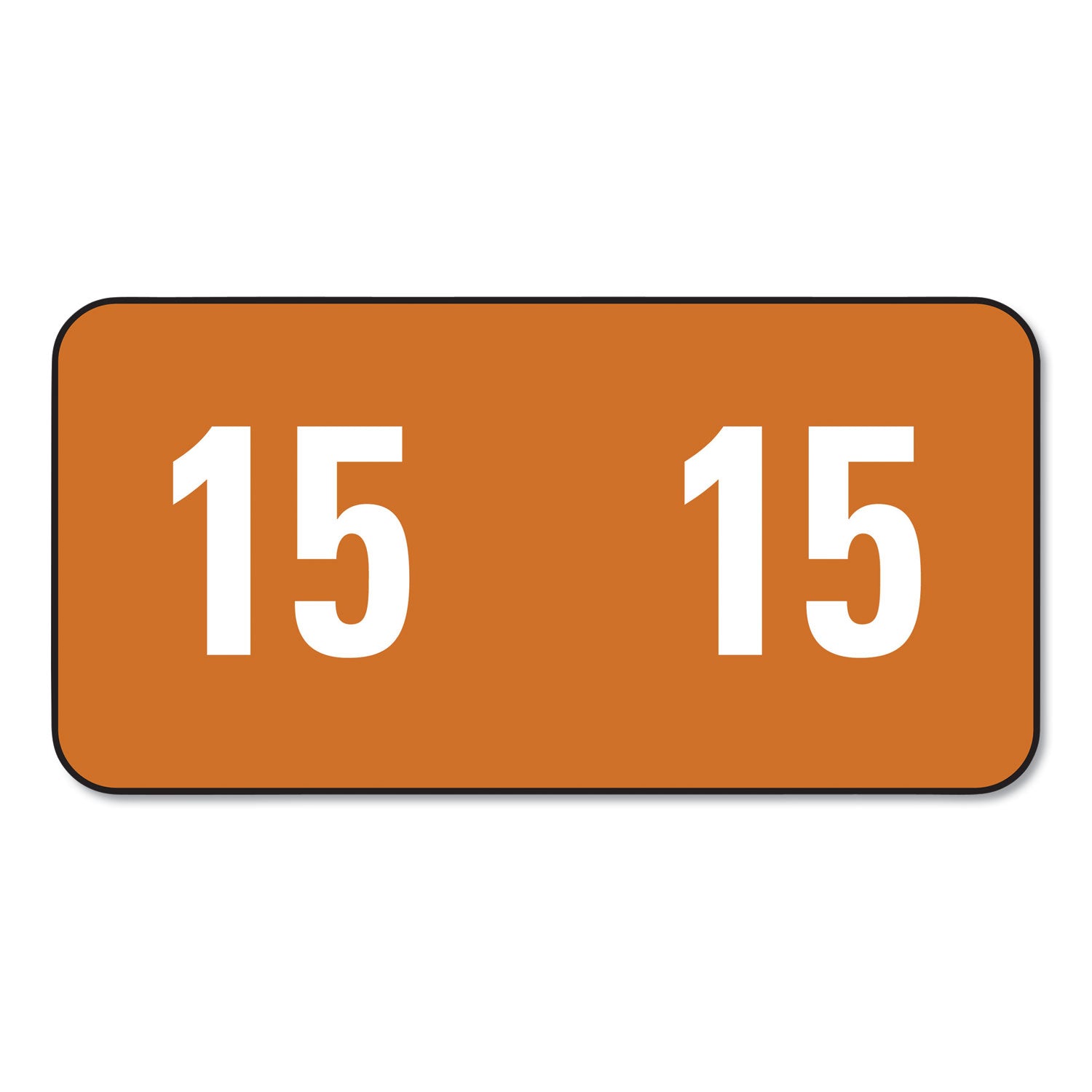 Yearly End Tab File Folder Labels | 15 | Brown
