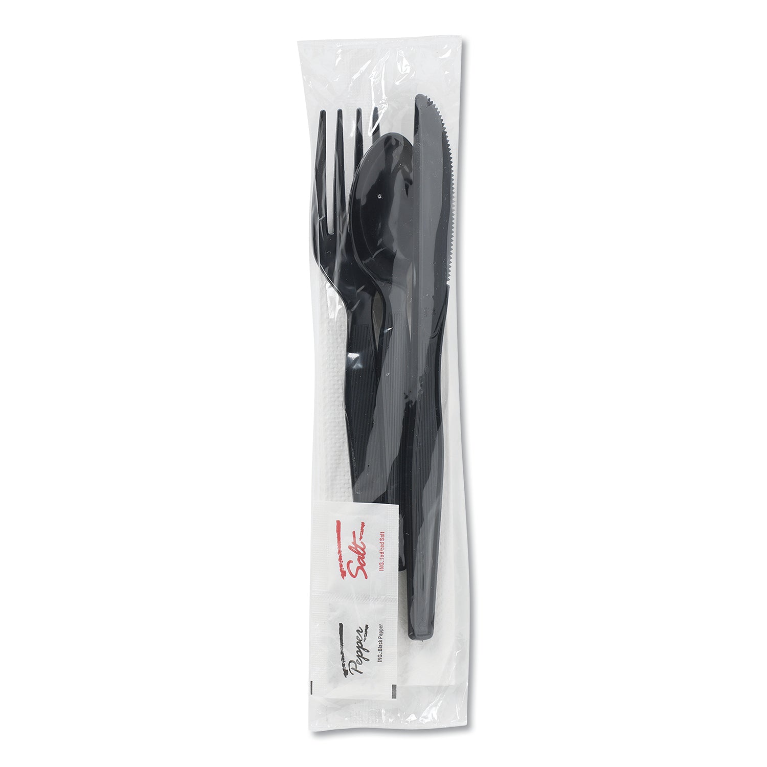 Wrapped Tableware/Napkin Packets | Dixie® Black