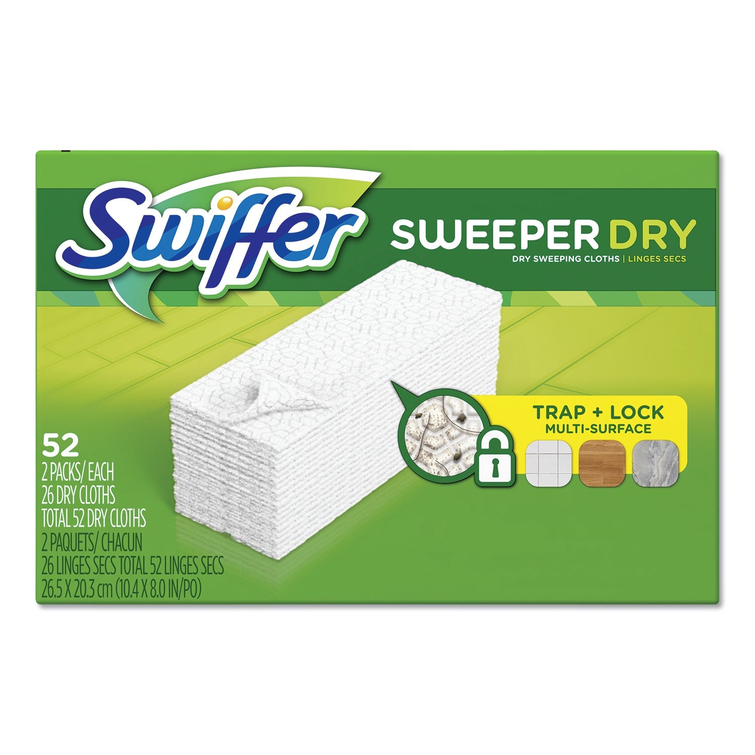 Swiffer® Dry Refill Cloths, White, 10.4" x 8", 52/Box, 3 Boxes/Carton - Bloom Skins