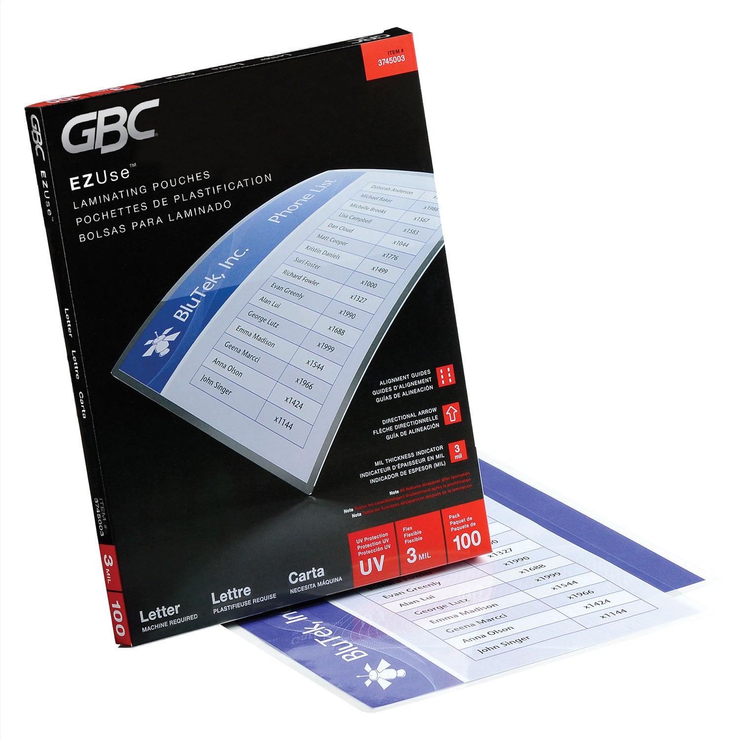 Ezuse Thermal Laminating Pouches | 3 Mil 100-Box