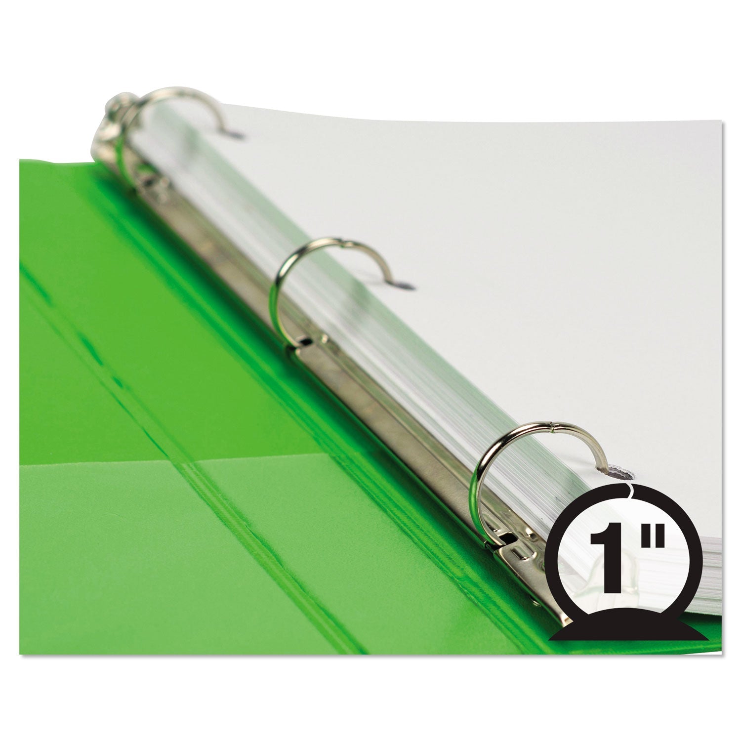 Samsill® Earth's Choice Plant-Based Durable Fashion View Binder, 3 Rings, 1" Capacity, 11 x 8.5, Lime, 2/Pack