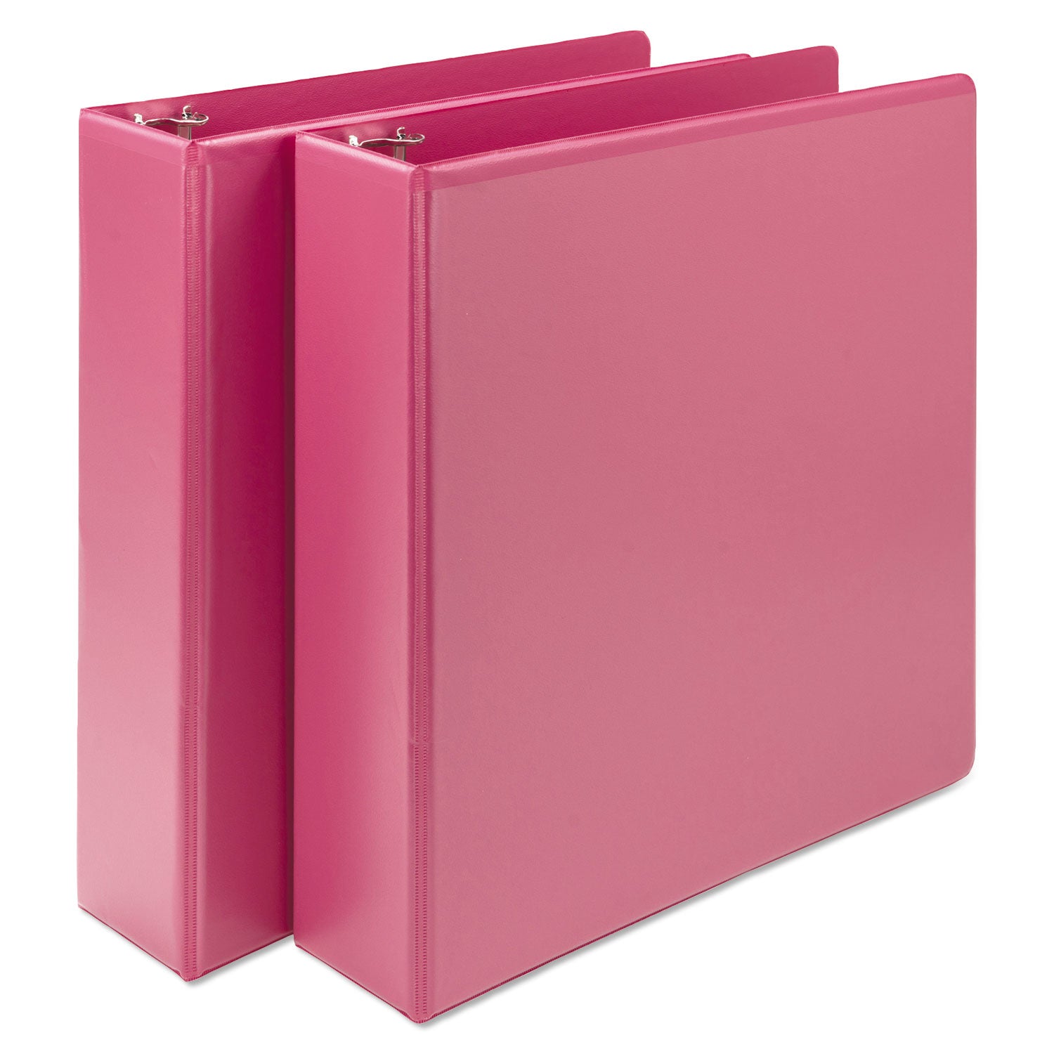 Samsill® Earth's Choice Plant-Based Durable Fashion View Binder, 3 Rings, 2" Capacity, 11 x 8.5, Berry, 2/Pack