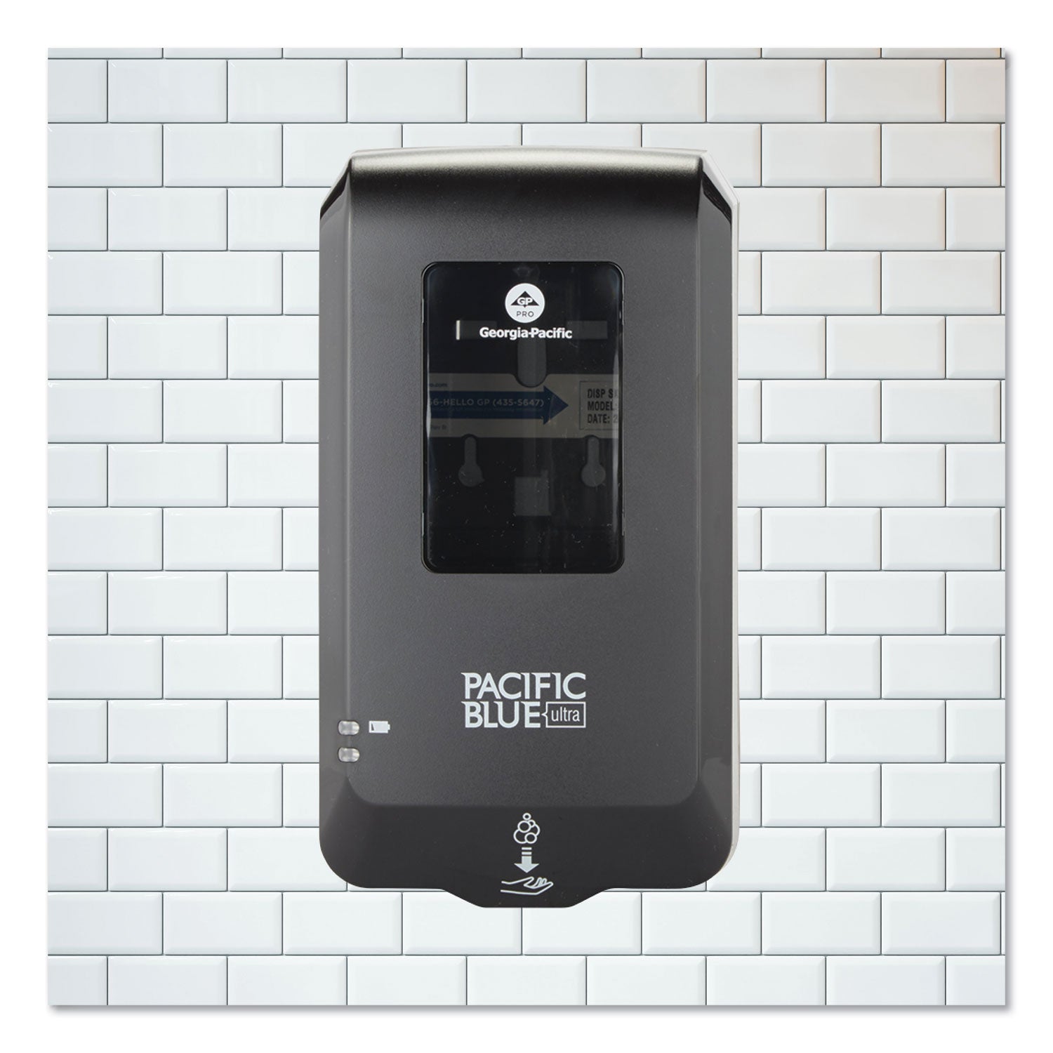 Georgia Pacific® Professional Pacific Blue Ultra Automated Touchless Soap/sanitizer Dispenser, 1,000 Ml, 6.54 X 11.72 X 4, Black