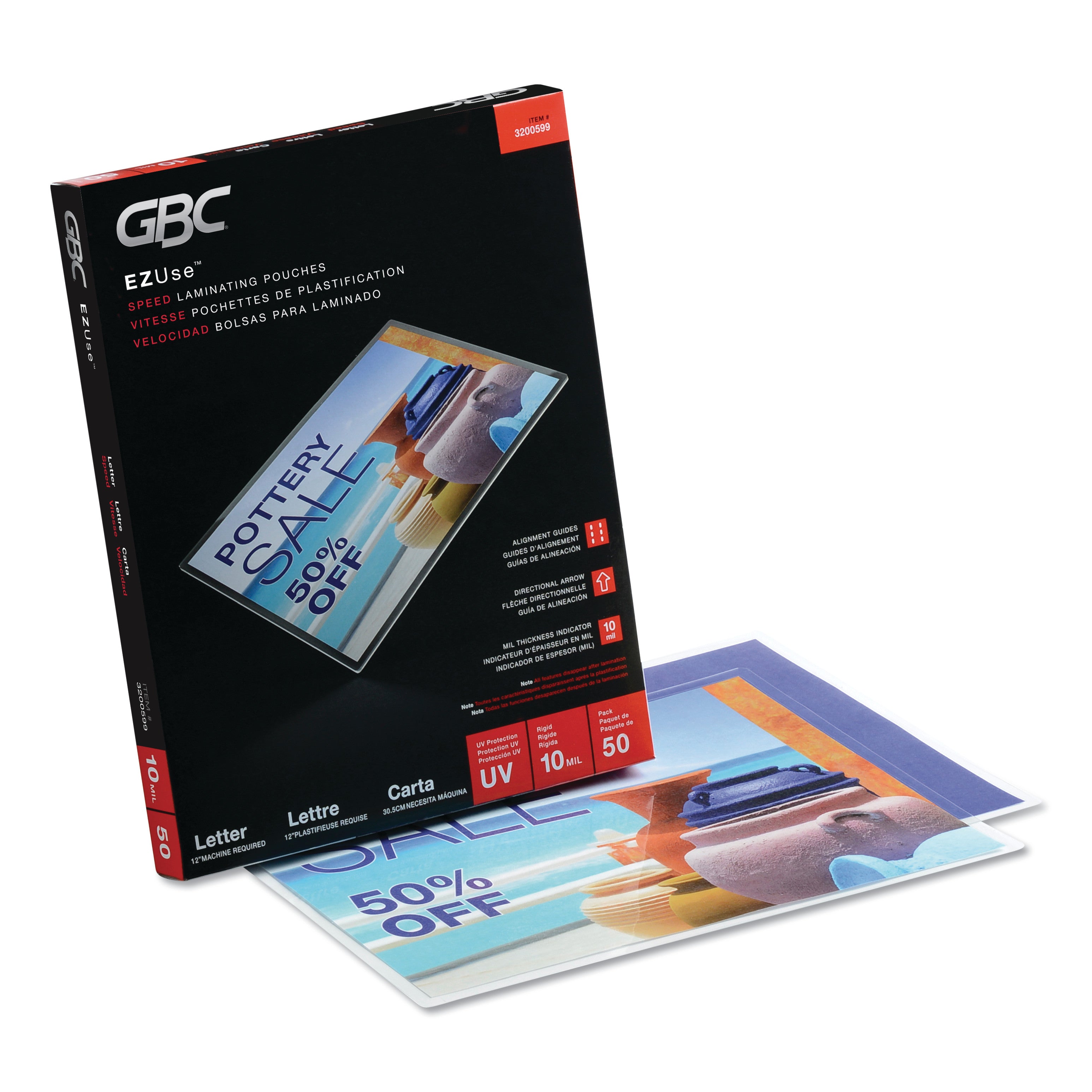 Ezuse Thermal Laminating Pouches | 10 Mil | 50-Box