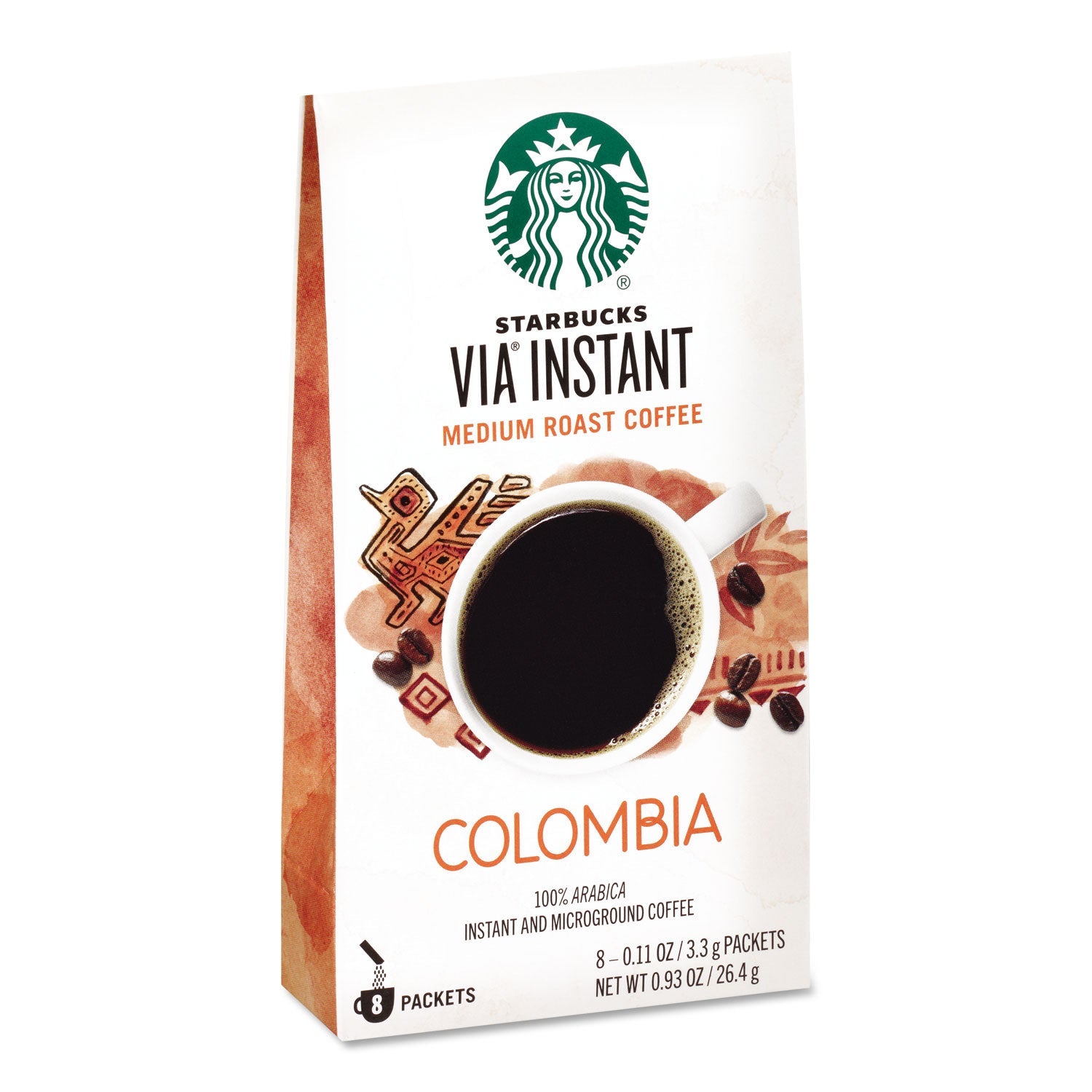 Starbucks® VIA Ready Brew Coffee, 0.12 oz, Colombia, 8/Box