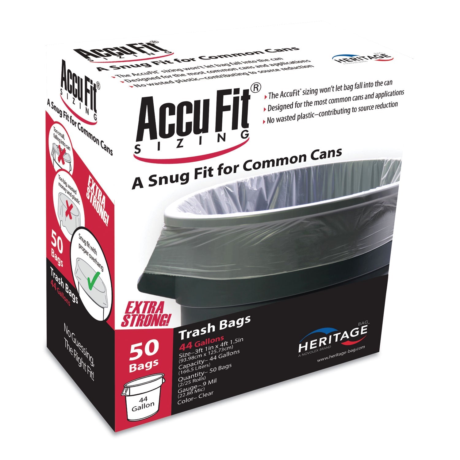 AccuFit Linear Low Density Can Liners | 44 Gal
