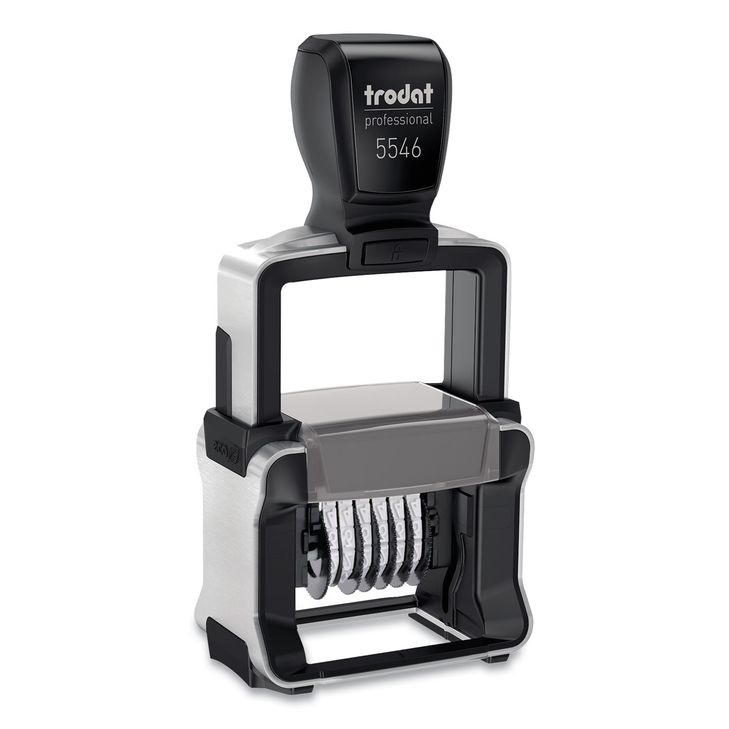Trodat® Professional Self-Inking Numberer, Six Bands/Digits, Type Size: 1 1/2, Black