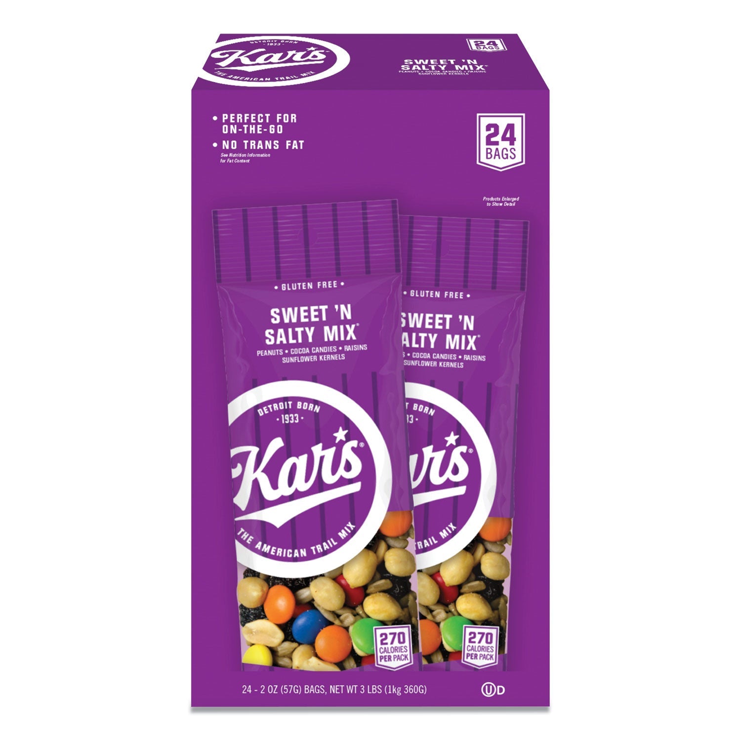 Kar's Nuts Caddy, Sweet 'n Salty Mix, 2 Oz Packets, 24/box