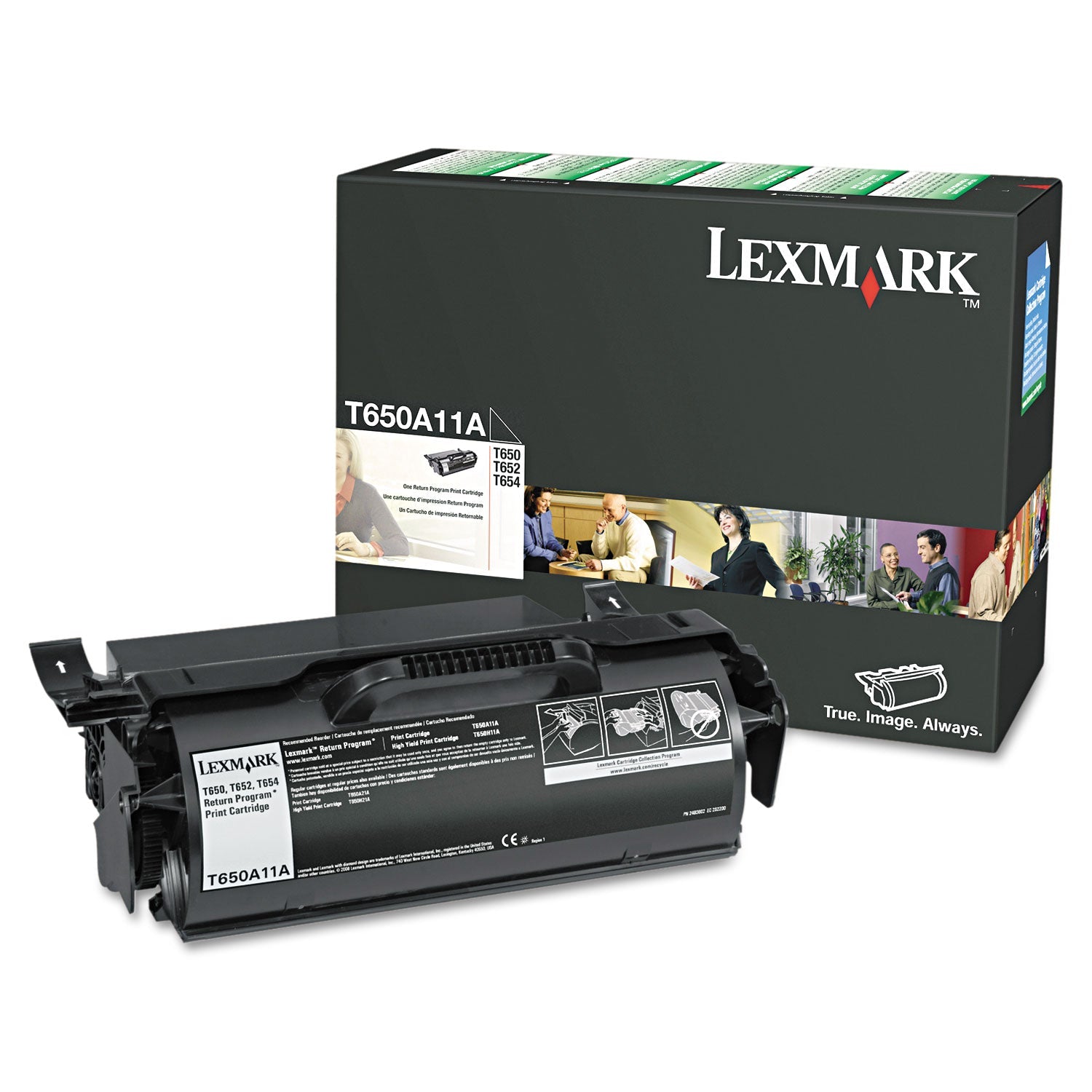 Lexmark™ T650a11a Return Program Toner, 7,000 Page-Yield, Black