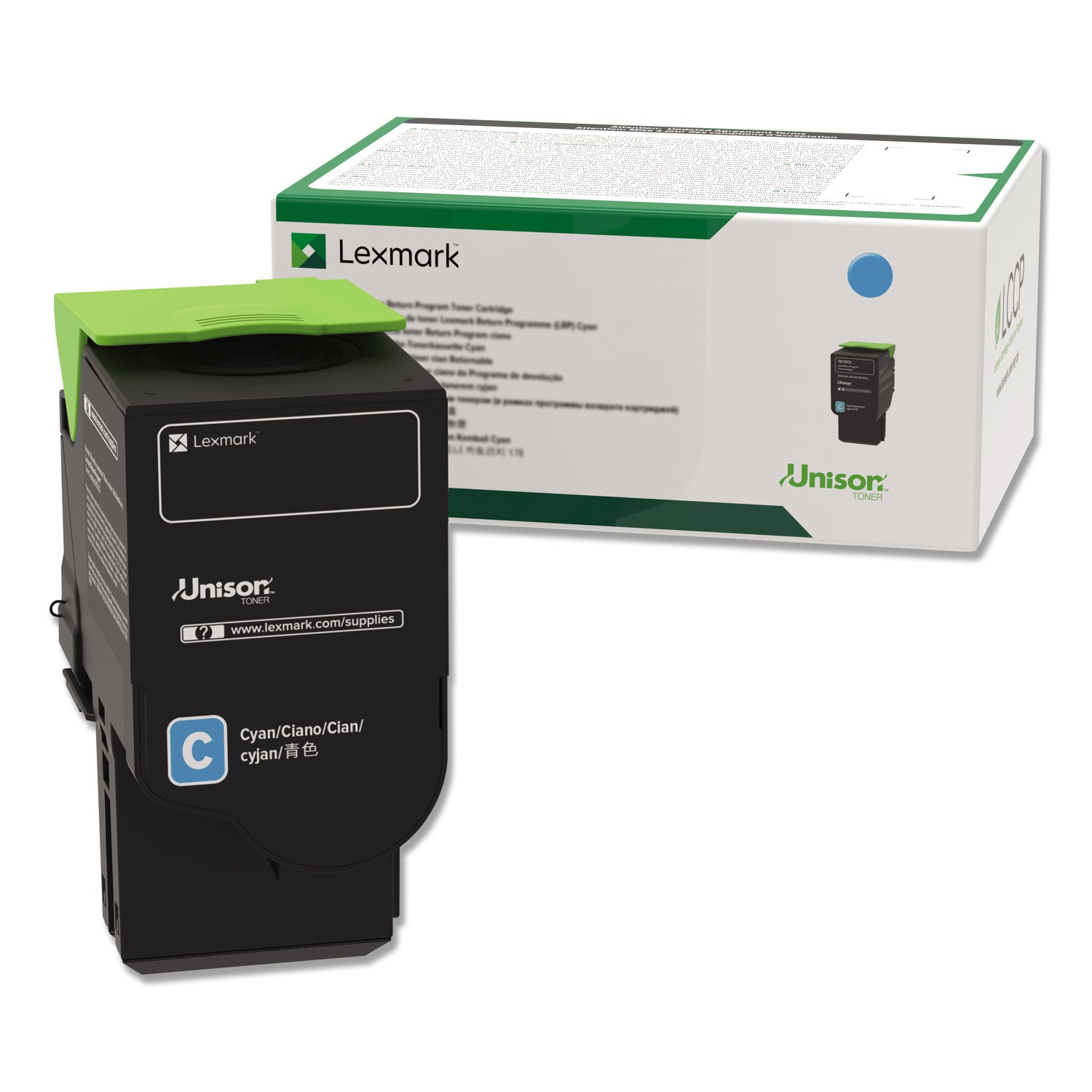 Lexmark 78C1UC0 Return Program Toner | Cyan