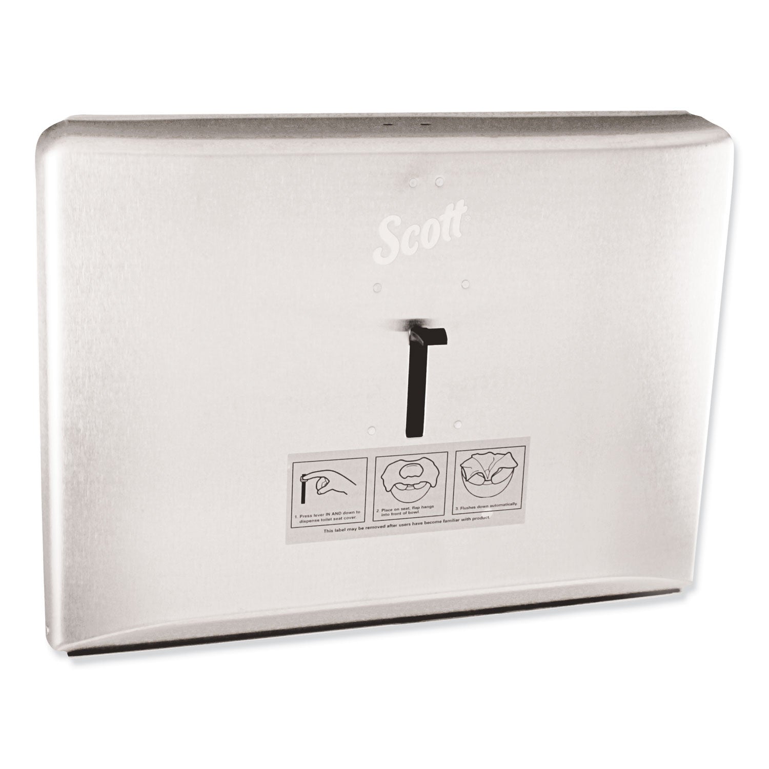 Scott® Personal Seat Cover Dispenser, 16.6 X 2.5 X 12.3, Stainless Steel