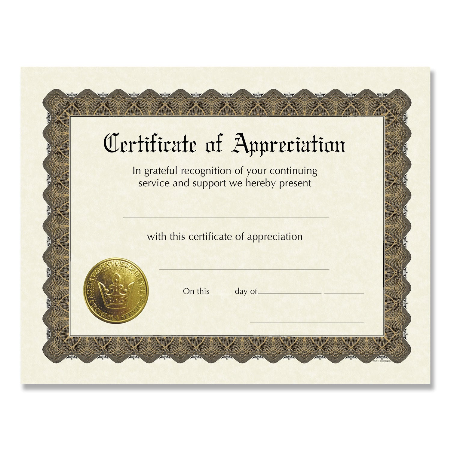 Ready-To-Use Appreciation Certificates | 6-Pack