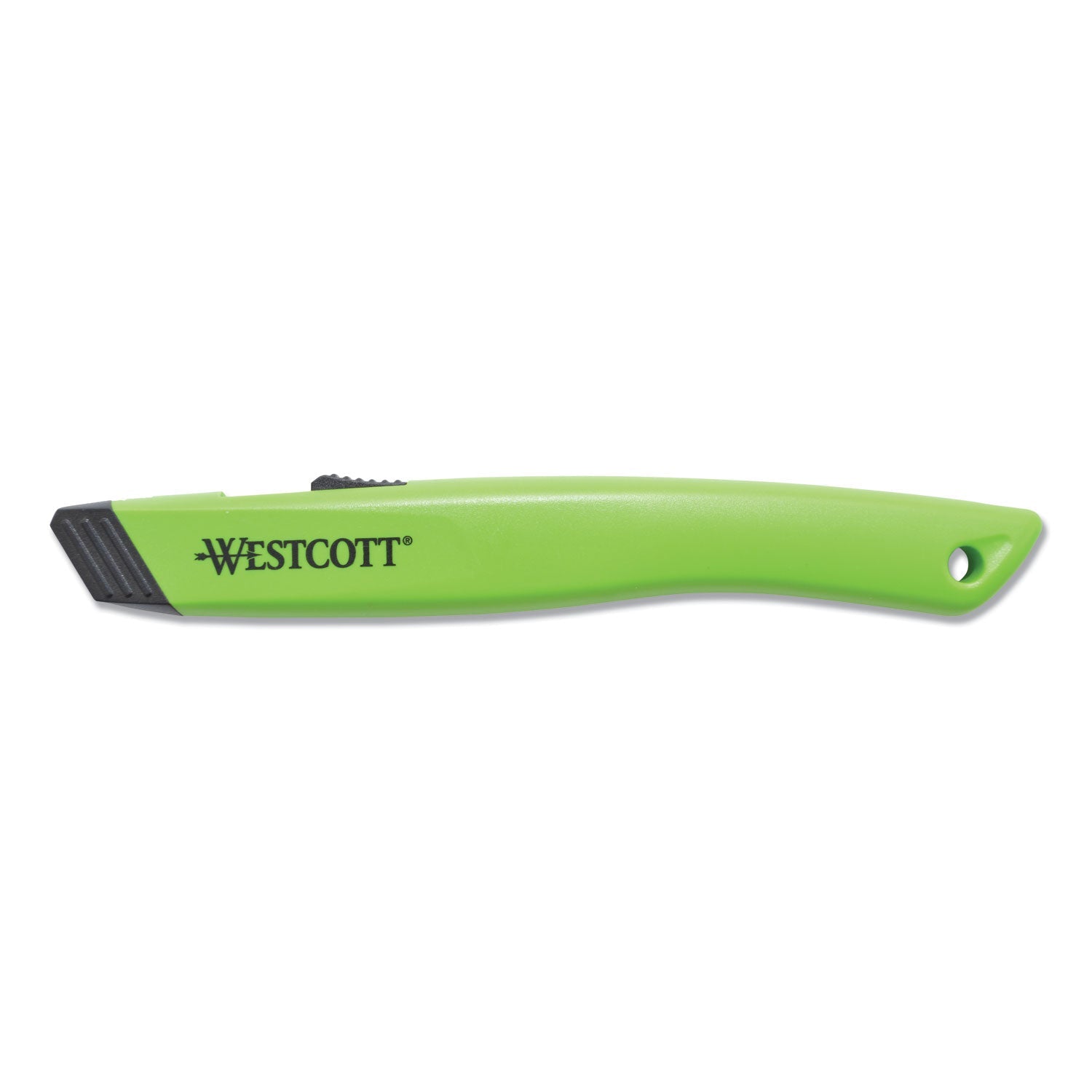 Westcott® Safety Ceramic Blade Box Cutter, 0.5" Blade, 5.5" Plastic Handle, Green