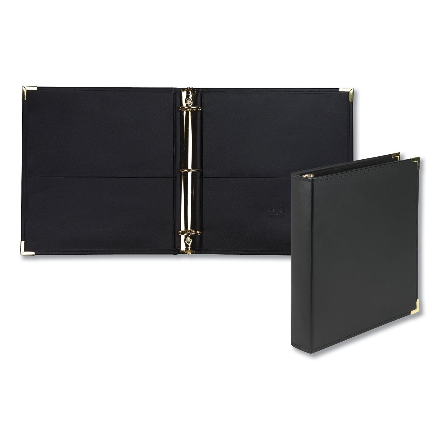 Samsill® Classic Collection Ring Binder, 3 Rings, 1.5" Capacity, 11 X 8.5, Black