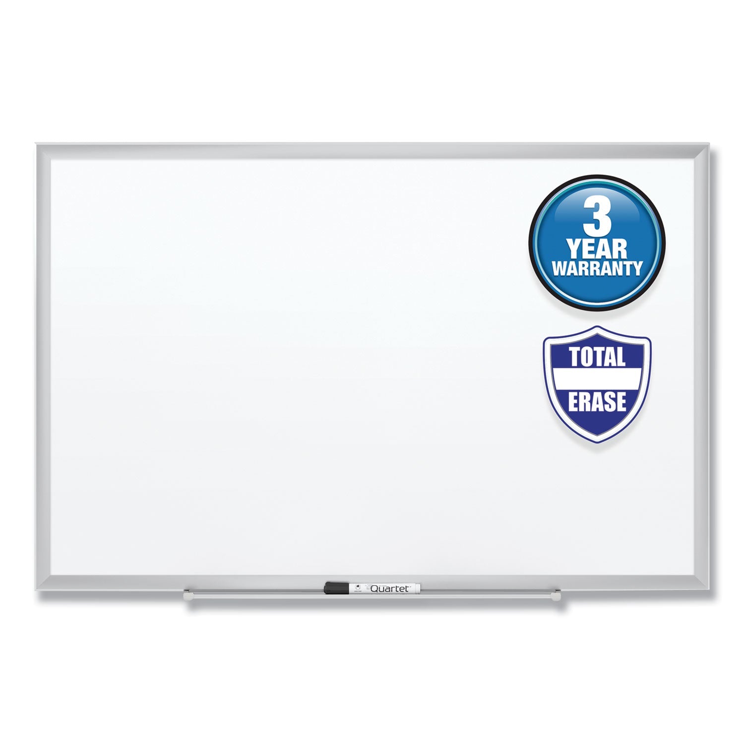 Quartet® Classic Series Total Erase Dry Erase Boards, 48" x 36", White Surface, Anodized Aluminum Frame - Bloom Skins