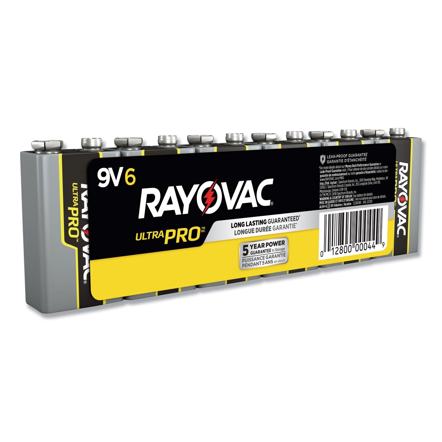 Ultra Pro 9V Batteries | Alkaline, 6-Pack, Rayovac®