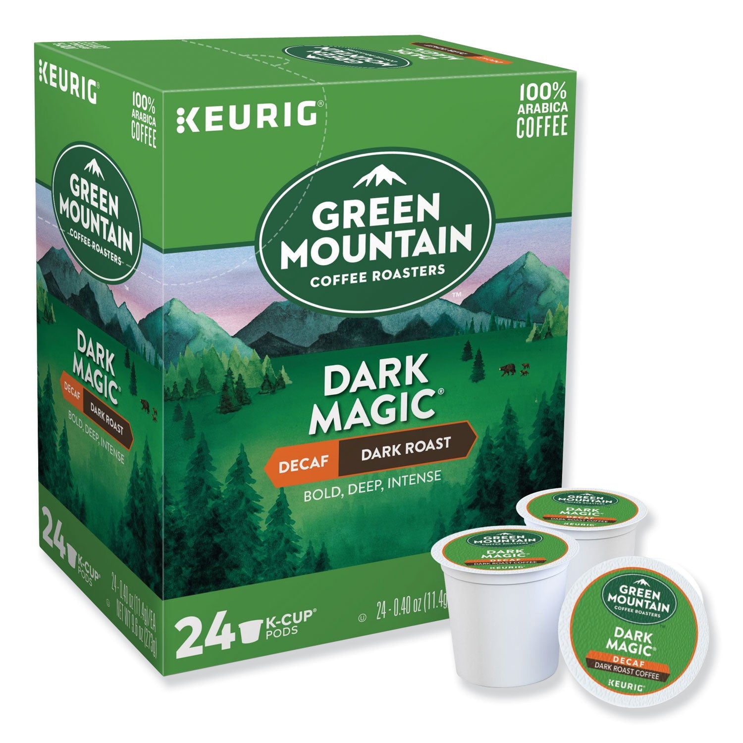 Green Mountain Coffee® Dark Magic Decaf Extra Bold Coffee K-Cups, 96/carton