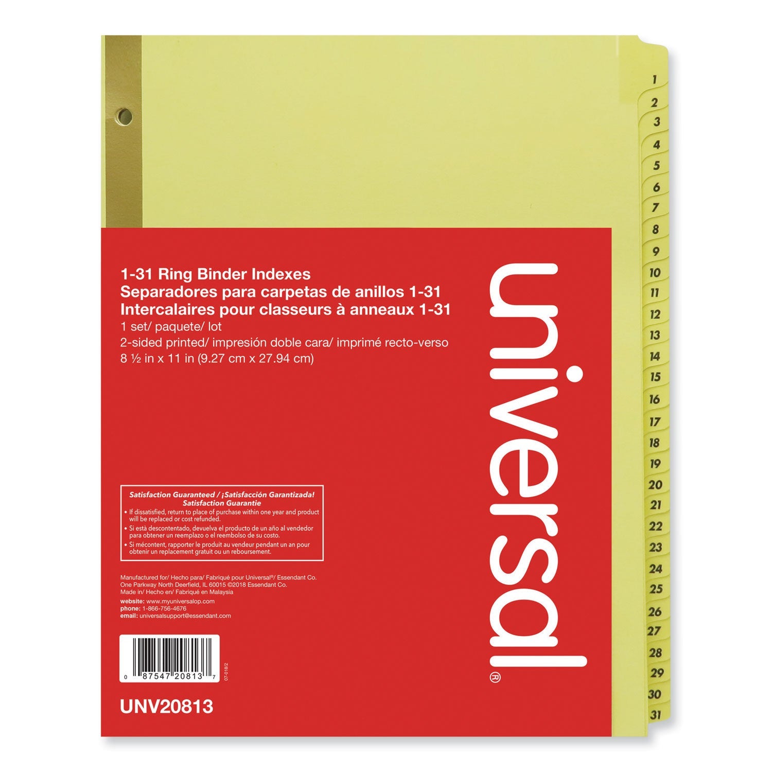 Deluxe Preprinted Plastic Coated Tab Dividers