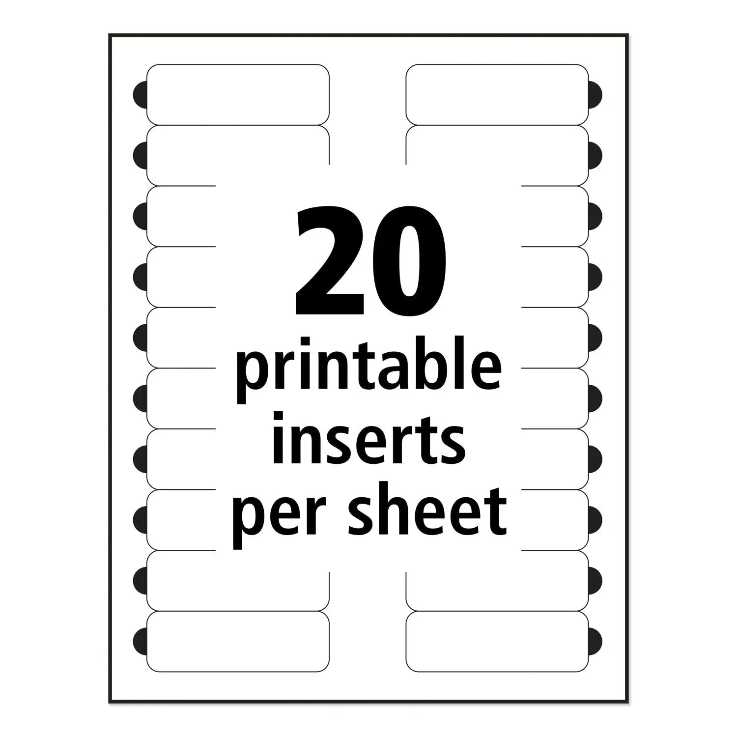 Avery® The Mighty Badge Name Badge Holder Kit, Horizontal, 3 x 1, Laser, Silver, 10 Holders and 80 Inserts/Kit