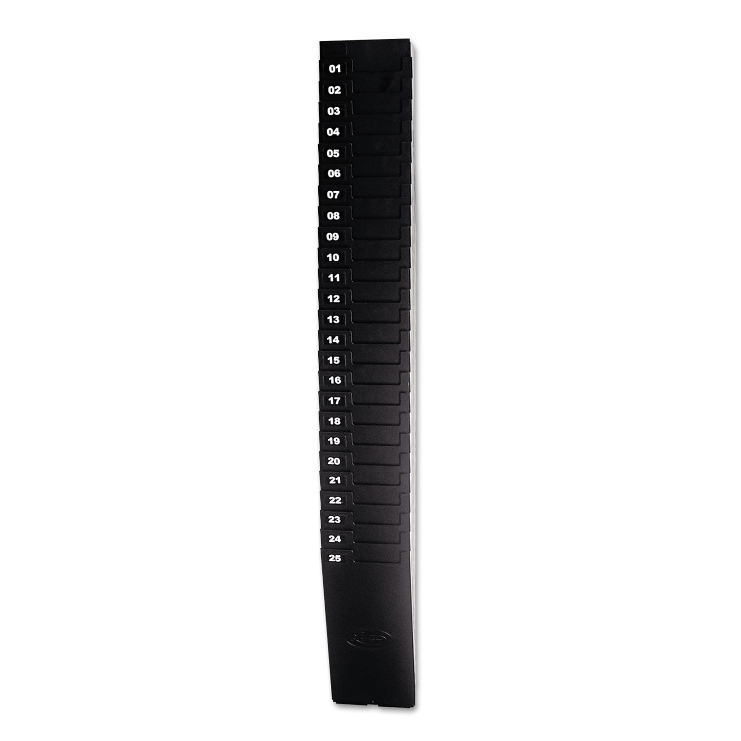 Time Card Rack For 9" Cards | 25 Pockets, Black