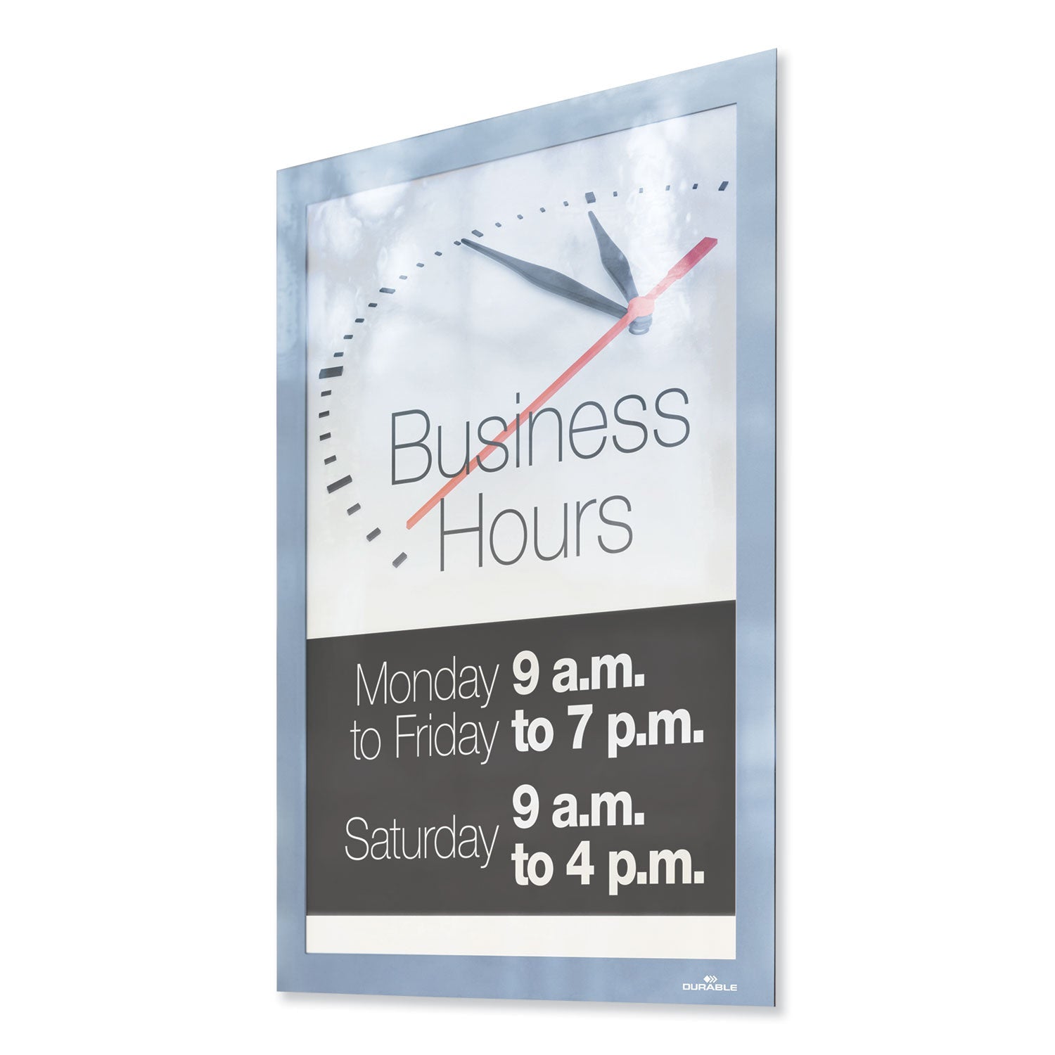 Durable® Duraframe Sun Sign Holder, 11 X 17, Silver Frame, 2/pack