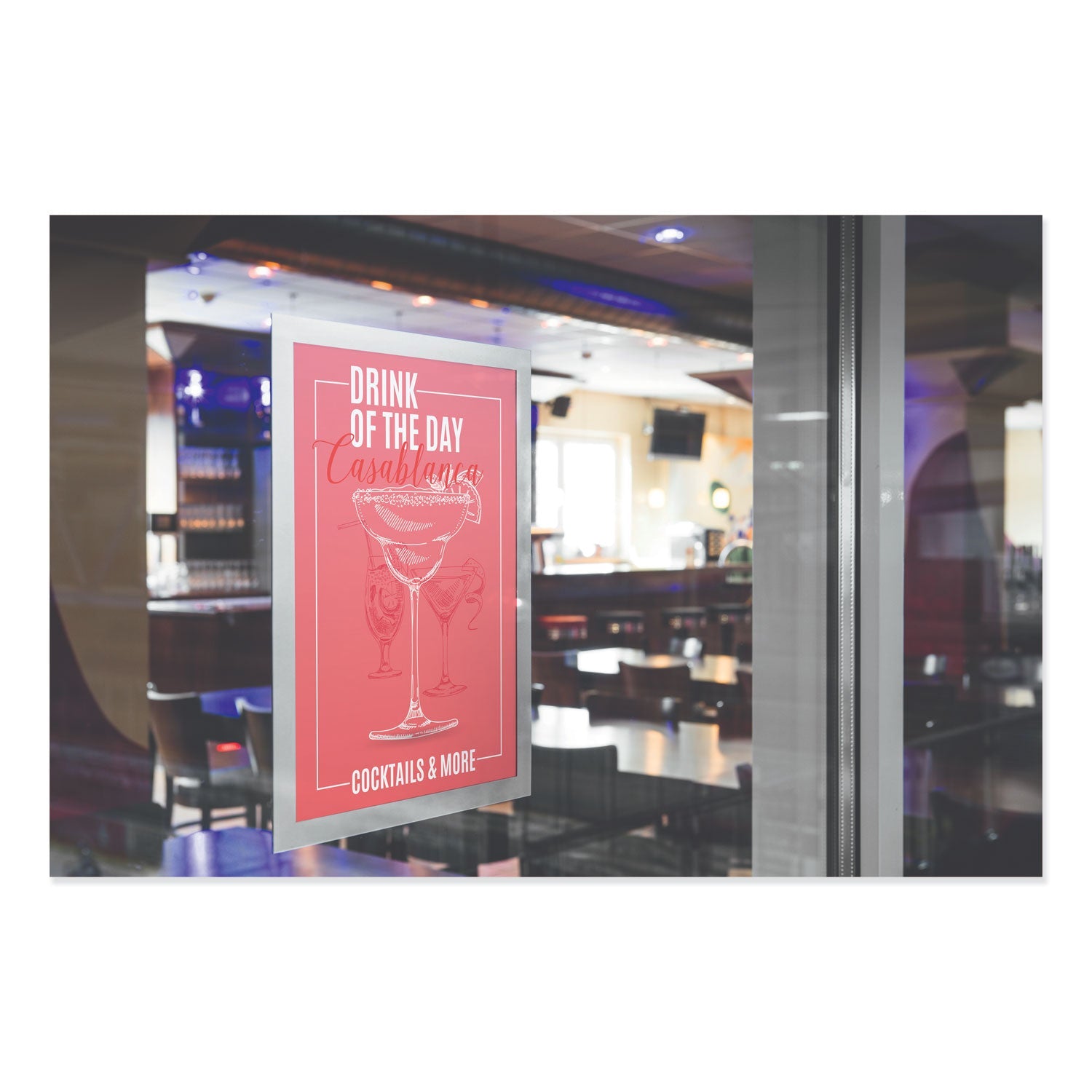 Durable® Duraframe Sun Sign Holder, 11 X 17, Silver Frame, 2/pack