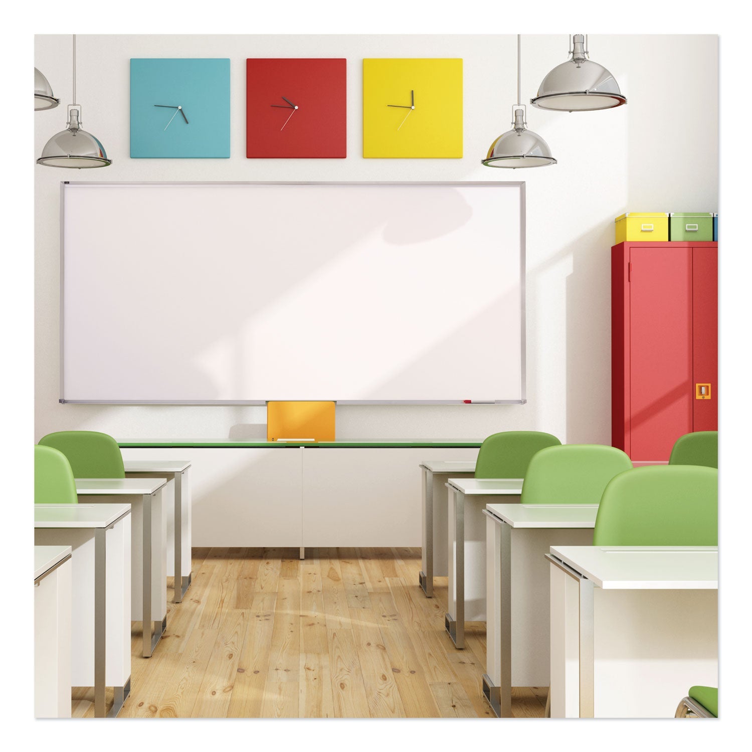 Quartet® Porcelain Magnetic Whiteboard, 96" x 48", White Surface, Satin Aluminum Frame