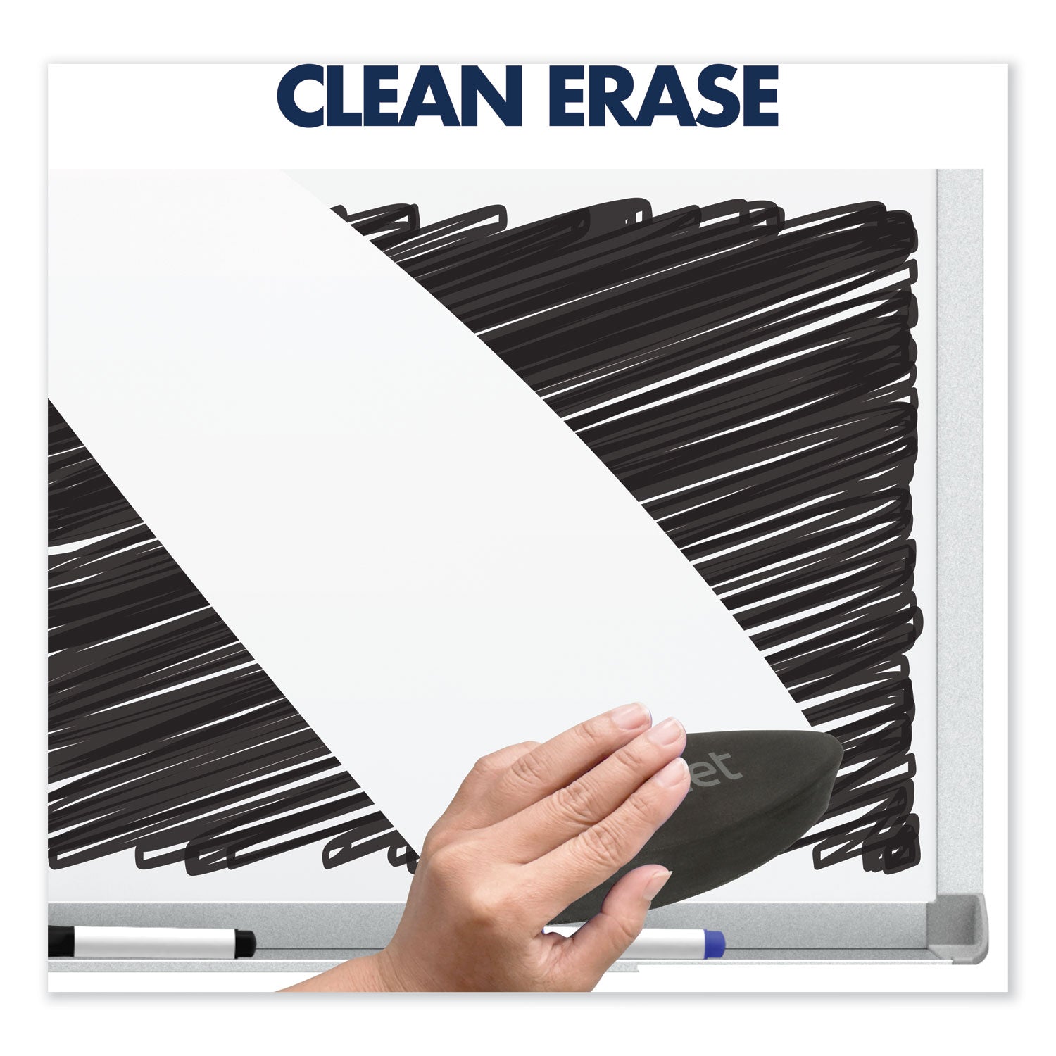 Quartet® Porcelain Magnetic Whiteboard, 96" x 48", White Surface, Satin Aluminum Frame