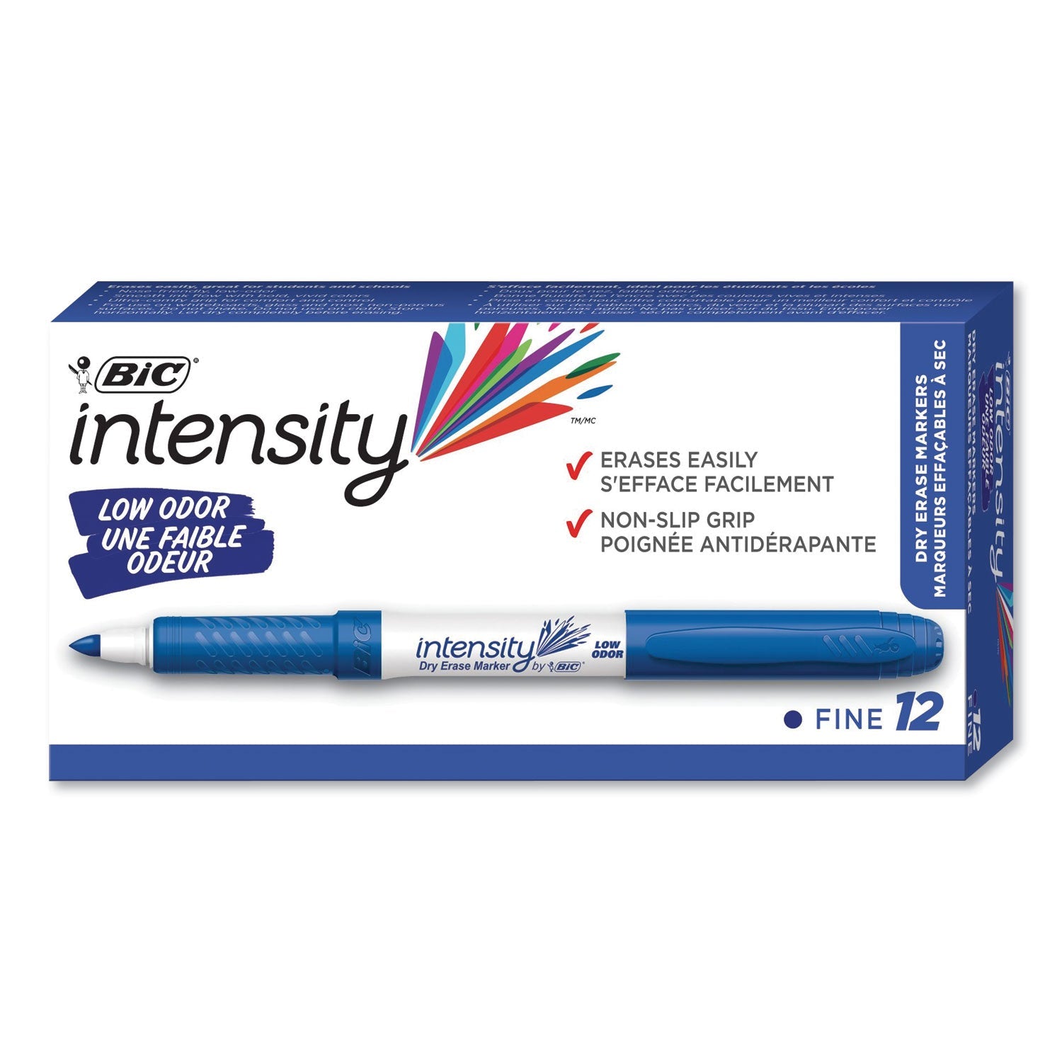 Low Odor Fine Point Dry Erase Marker | Blue, Dozen