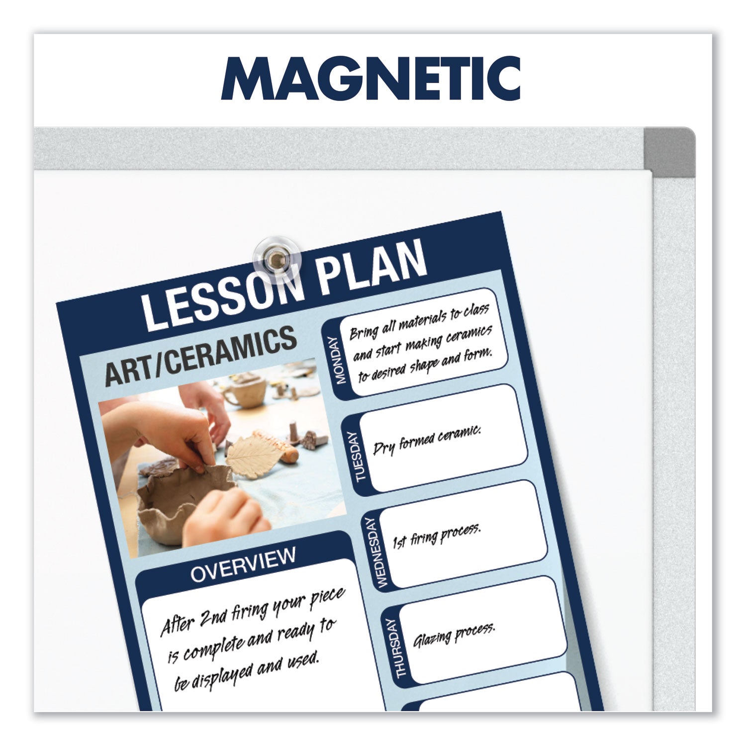 Quartet® Porcelain Magnetic Whiteboard, 72" x 48", White Surface, Satin Aluminum Frame