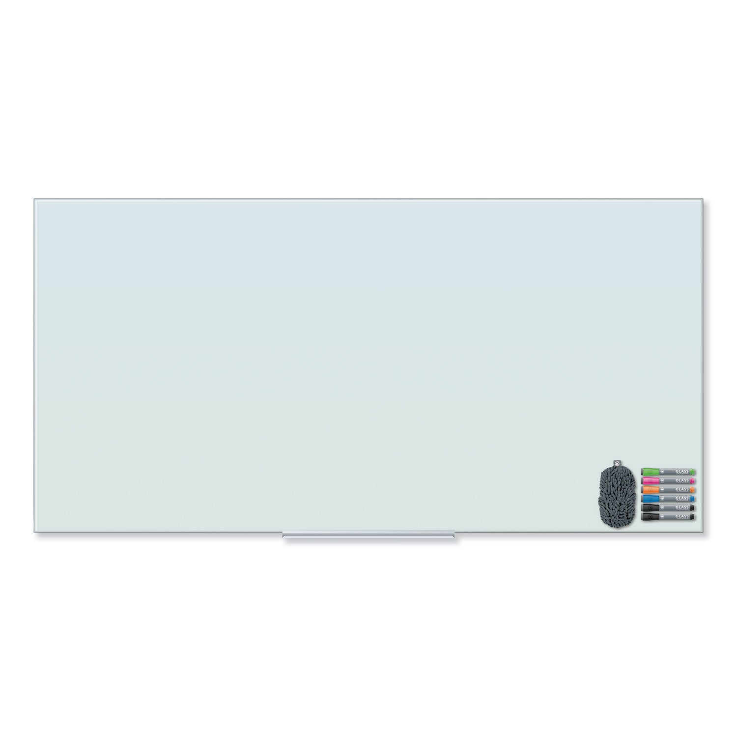 U Brands Floating Glass Dry Erase Board | 72x36