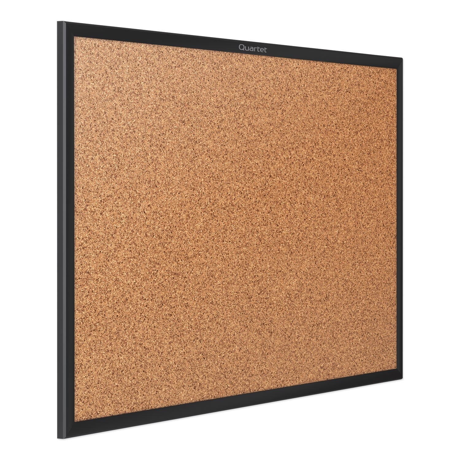 Quartet® Classic Series Cork Bulletin Board, 48" x 36", Tan Surface, Black Aluminum Frame