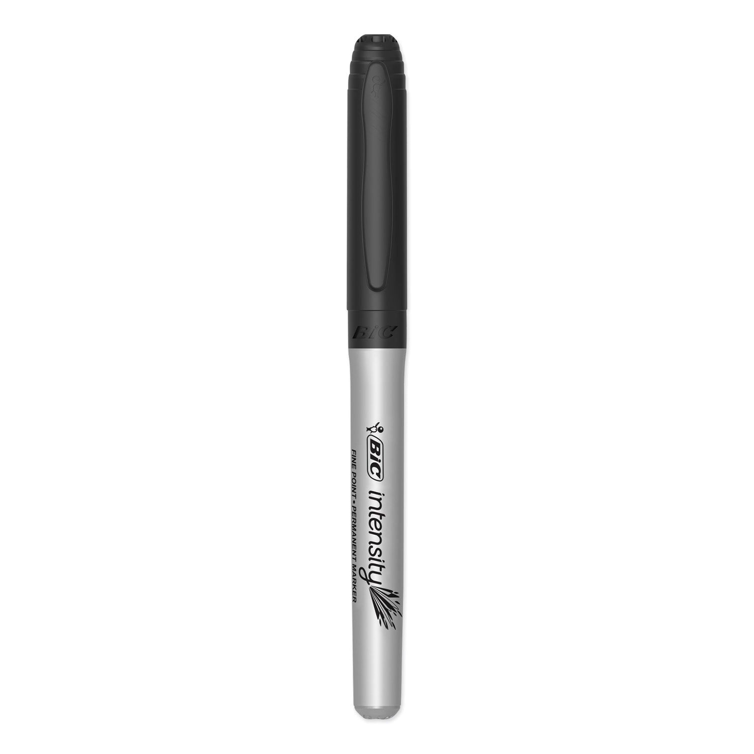 BIC® Intensity Fine Tip Permanent Marker Value Pack, Fine Bullet Tip, Black, 24/pack