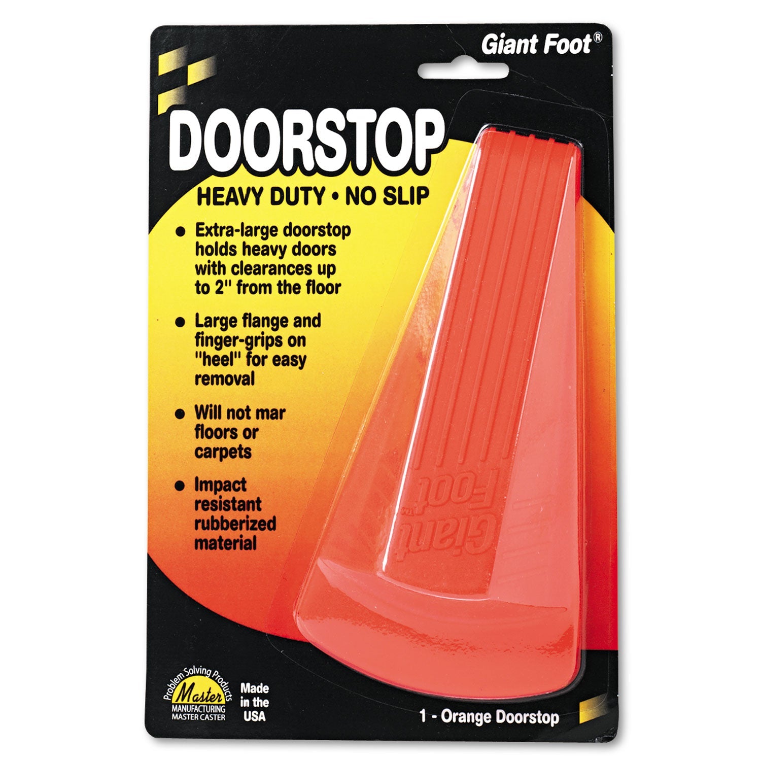 Giant Foot Doorstop | Safety Orange, Master Caster®