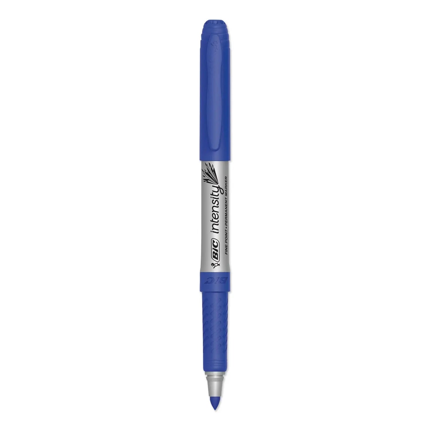 BIC® Intensity Fine Tip Permanent Marker, Fine Bullet Tip, Deep Sea Blue, Dozen