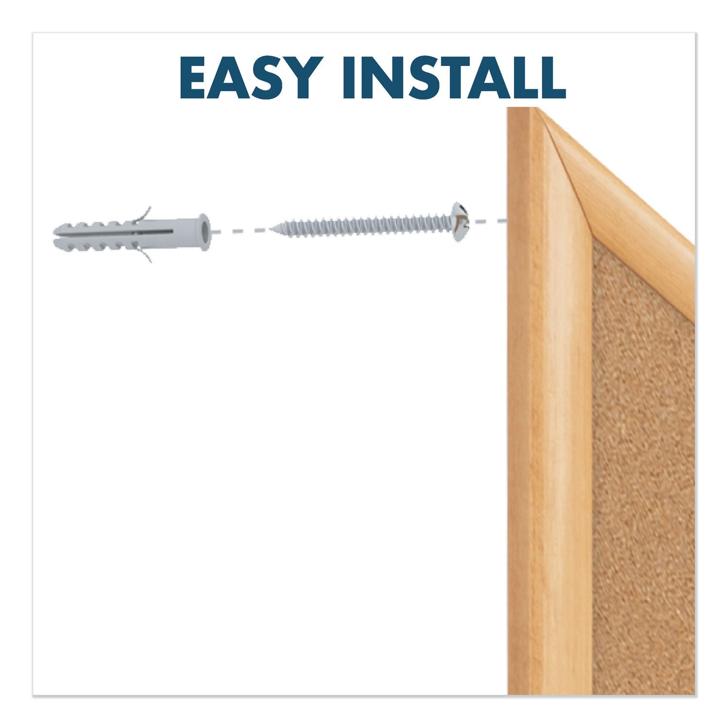 Quartet® Combination Board, 36" x 24", Brown/White Surface, Oak Finished Fiberboard (MDF) Frame