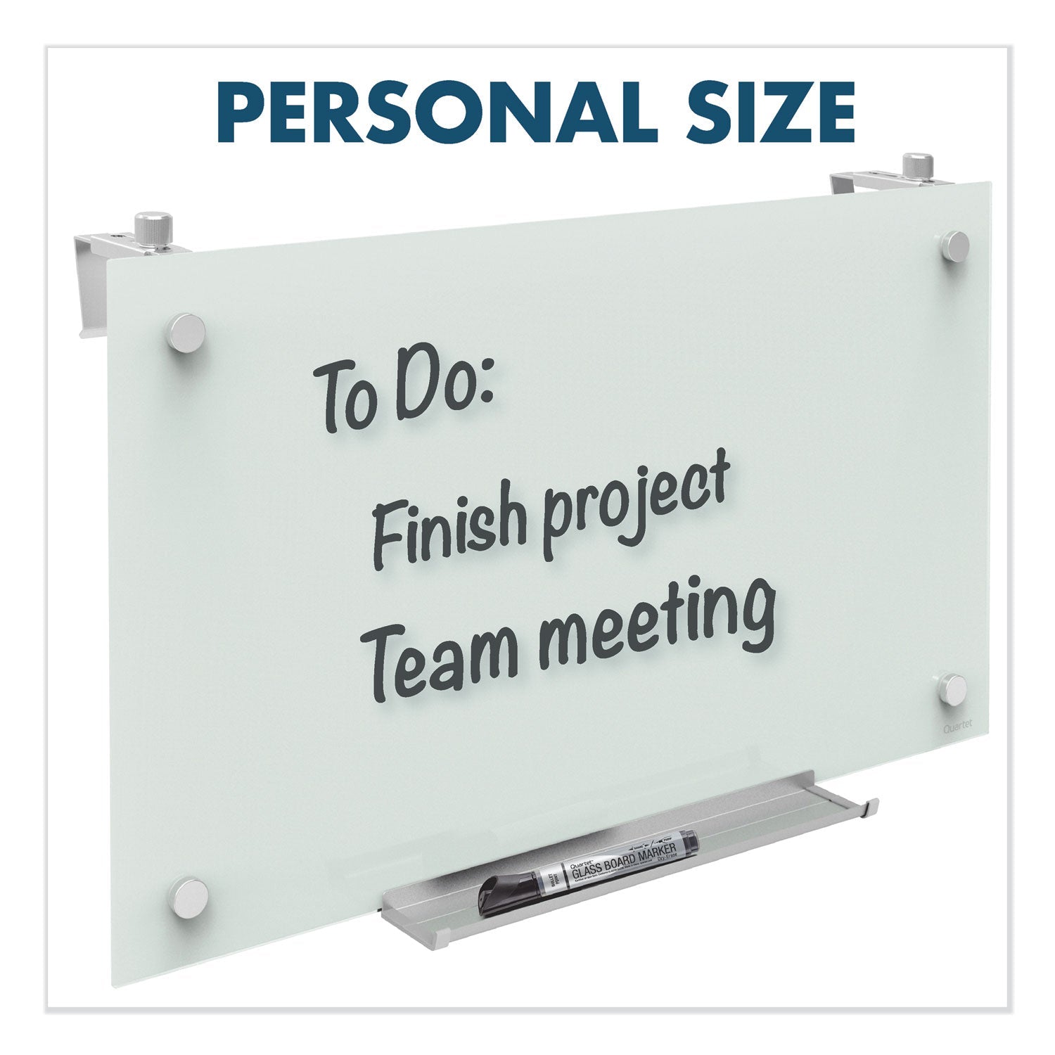 Quartet® Infinity Magnetic Glass Dry Erase Cubicle Board, 30" x 18", White Surface