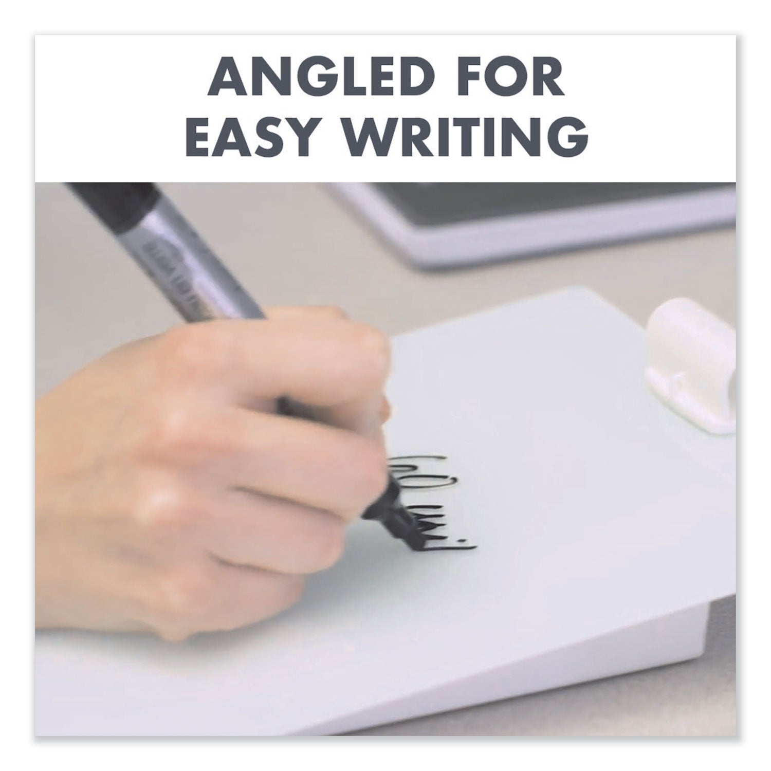 Quartet® Glass Dry Erase Desktop Copy Holder, 20 Sheet Capacity, Glass/Plastic, White