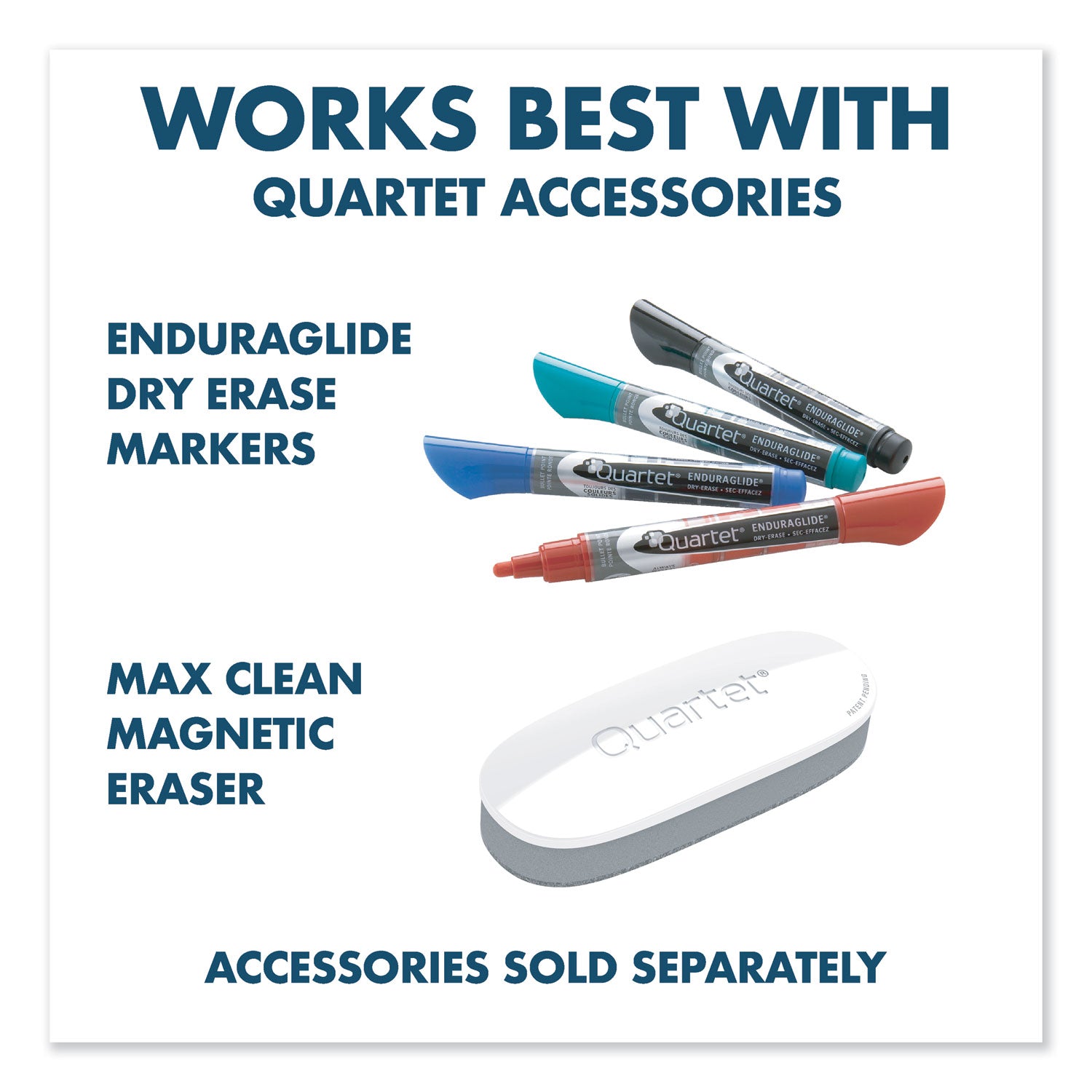 Quartet® Fusion Nano-Clean Magnetic Whiteboard, 72" x 48", White Surface, Satin Aluminum Frame