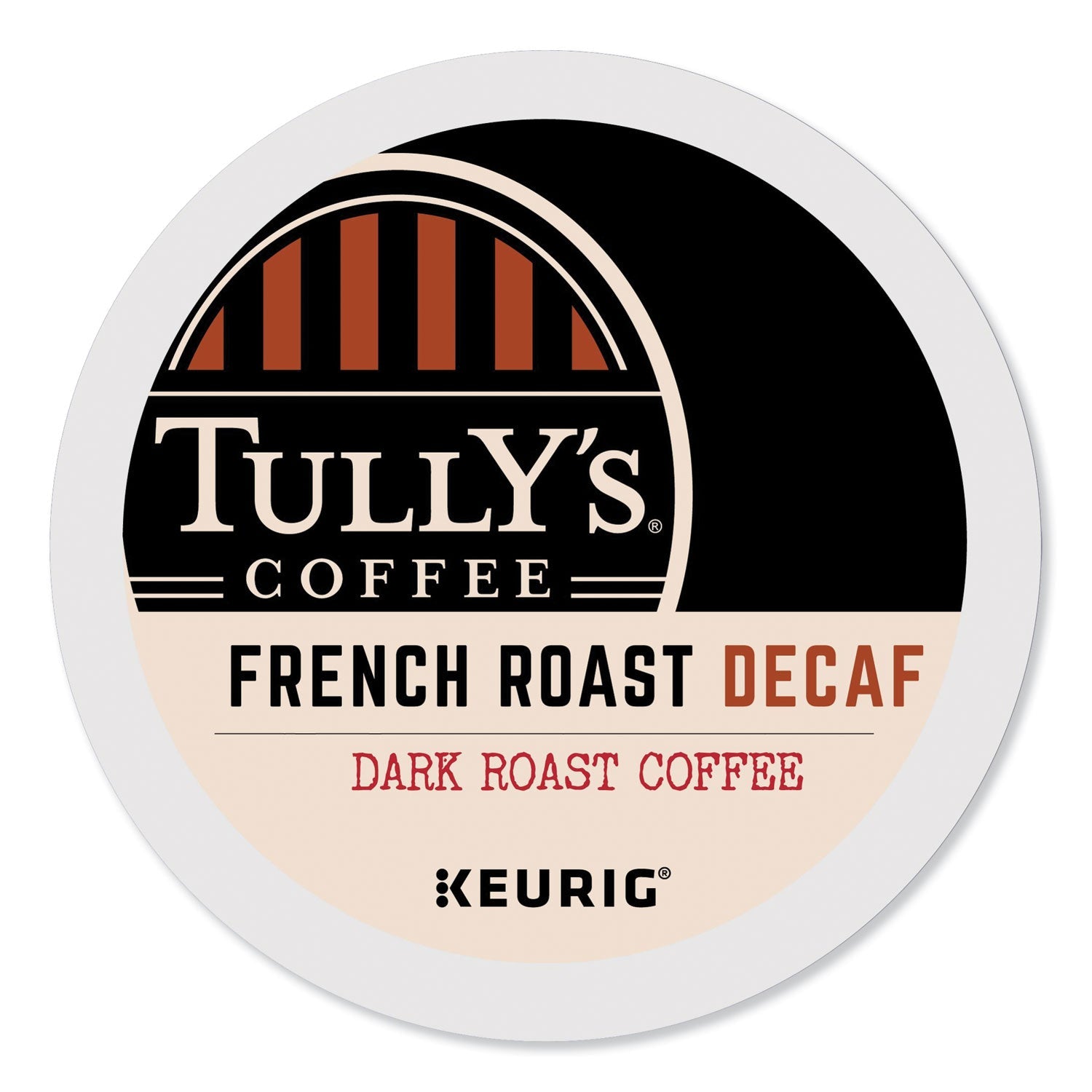 Tully's French Roast Decaf K-Cups | 24-Count