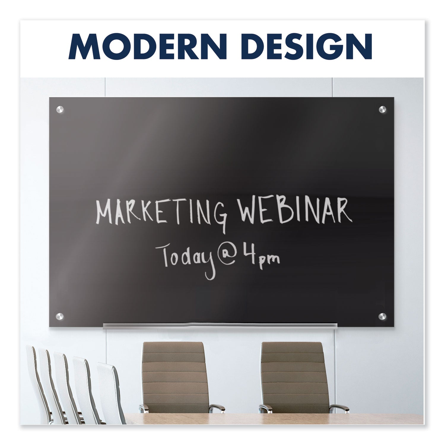 Quartet® Infinity Magnetic Glass Marker Board, 36" x 24", Black Surface