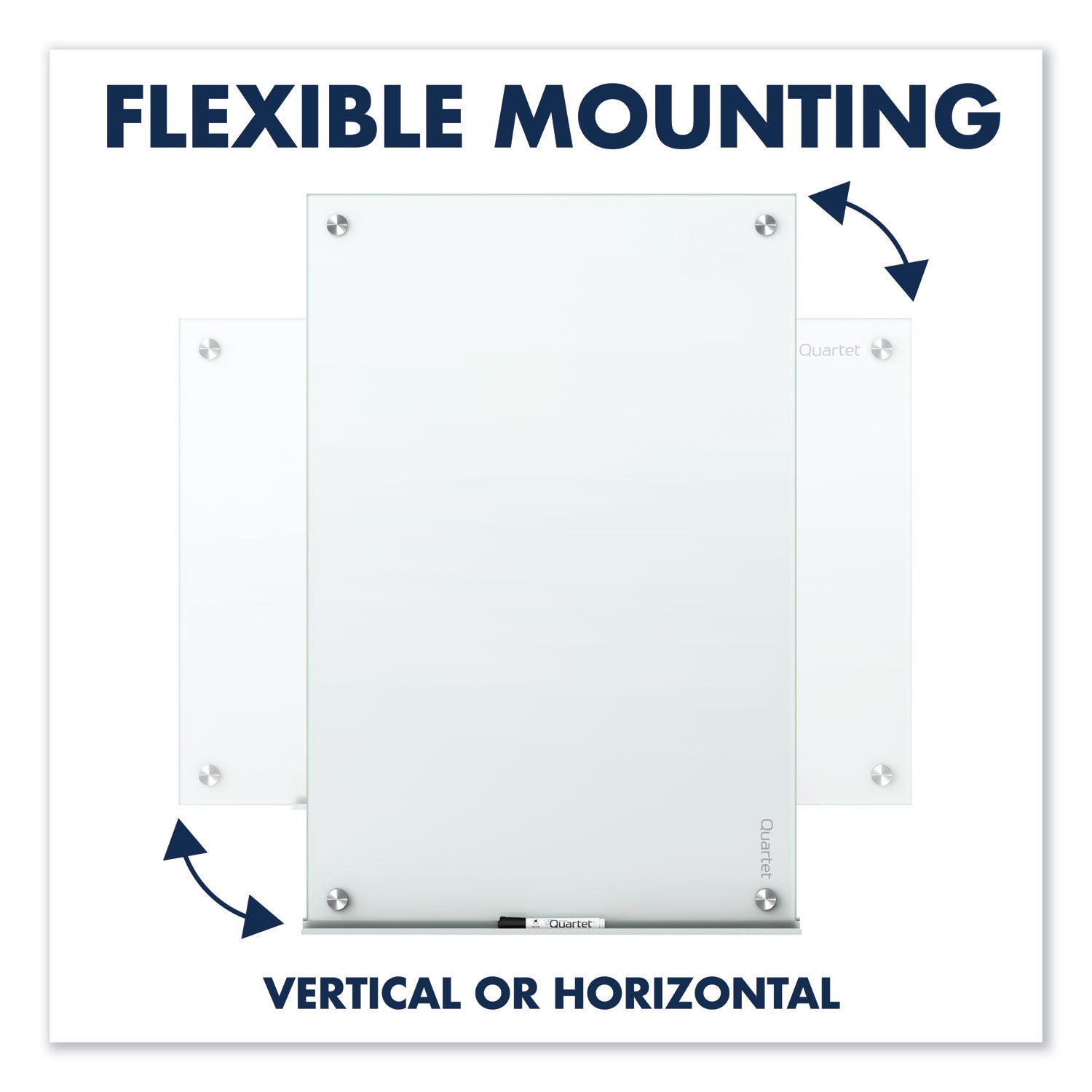 Quartet® Infinity Magnetic Glass Marker Board, 24" x 18", White Surface