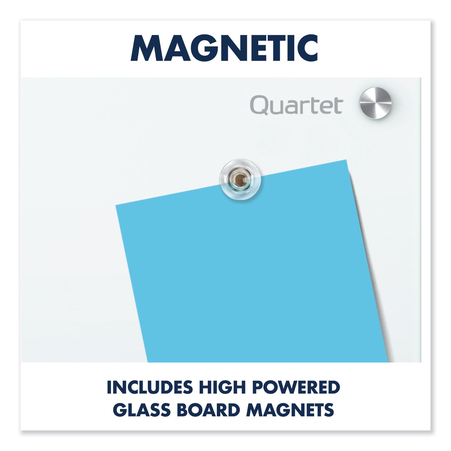 Quartet® Infinity Magnetic Glass Marker Board, 24" x 18", White Surface