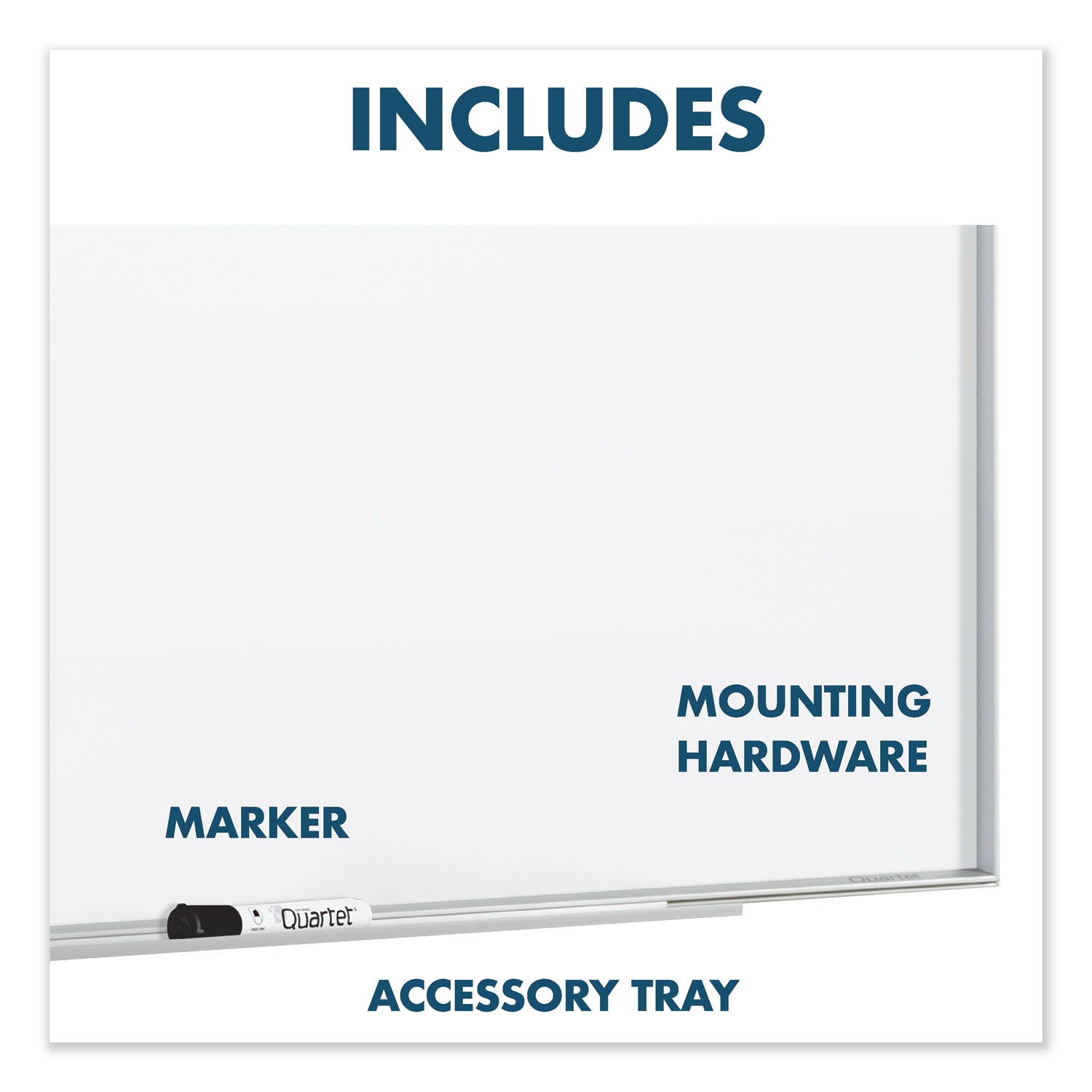 Quartet® Fusion Nano-Clean Magnetic Whiteboard, 48" x 36", White Surface, Satin Aluminum Frame