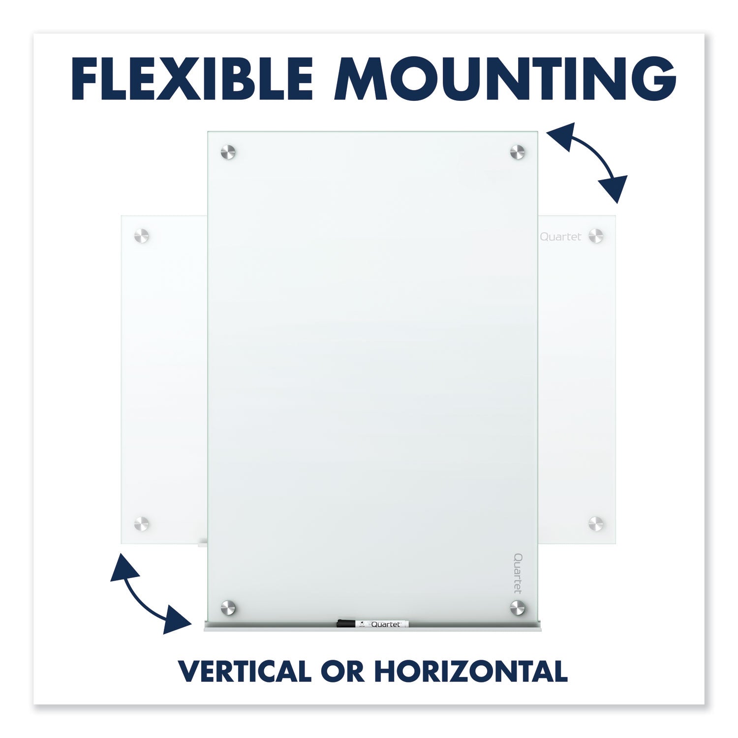 Quartet® Infinity Magnetic Glass Marker Board, 48" x 36", White Surface