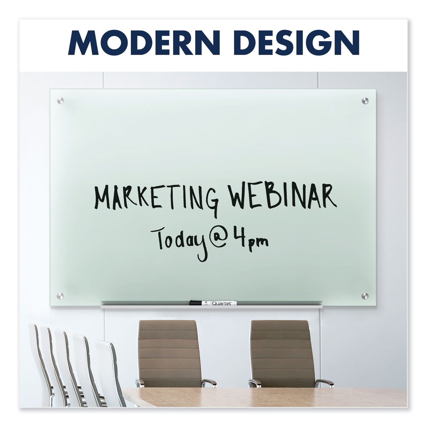 Quartet® Infinity Glass Marker Board, 48" x 36", Frost Surface