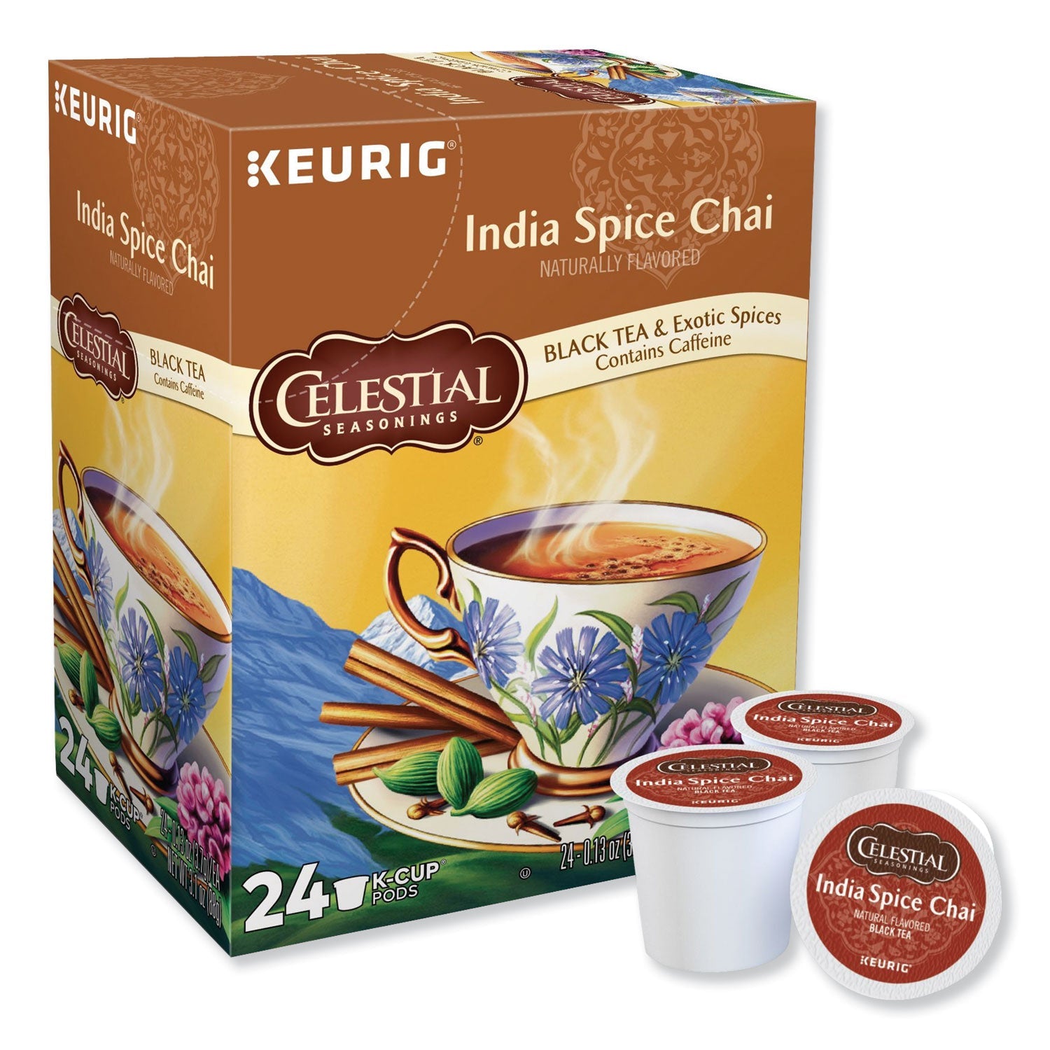 Celestial Seasonings® India Spice Chai Tea K-Cups, 24/box