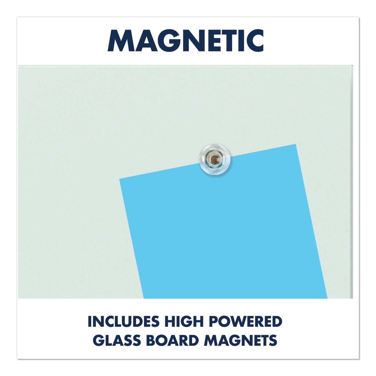 Quartet® InvisaMount Magnetic Glass Marker Board, 50" x 28", White Surface